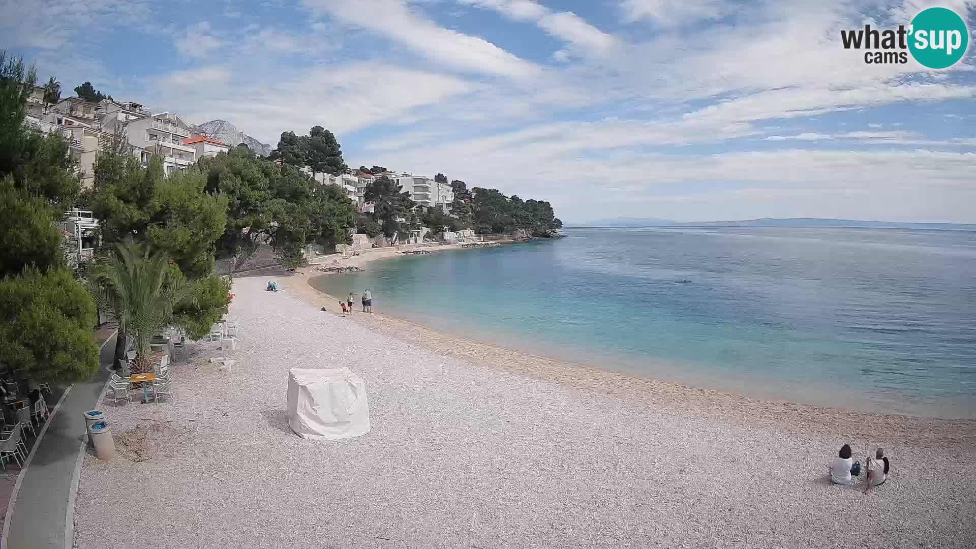 Webcam Playa Lučica Brela – Vista en directo de la costa adriática