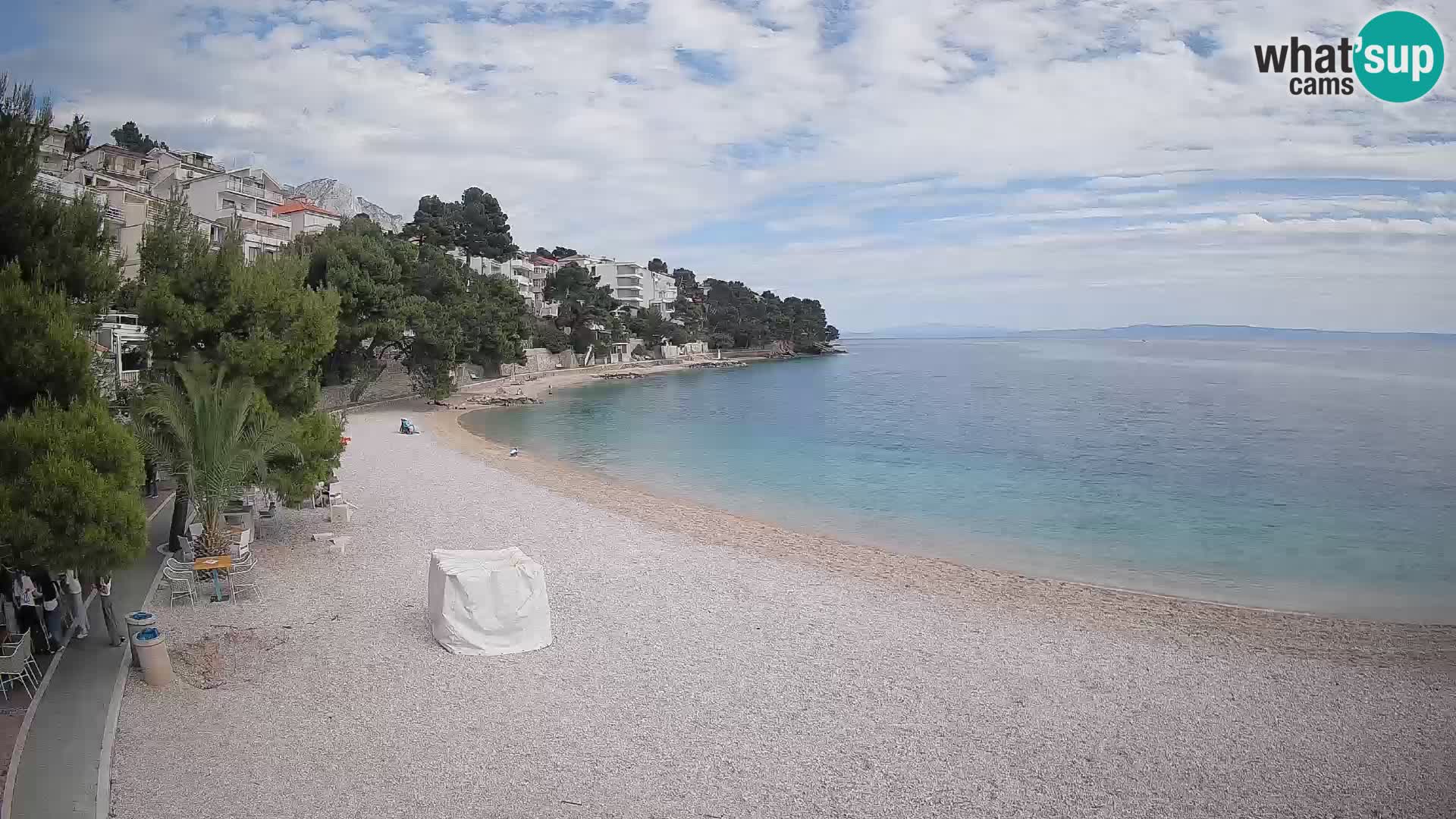 Webcam Playa Lučica Brela – Vista en directo de la costa adriática