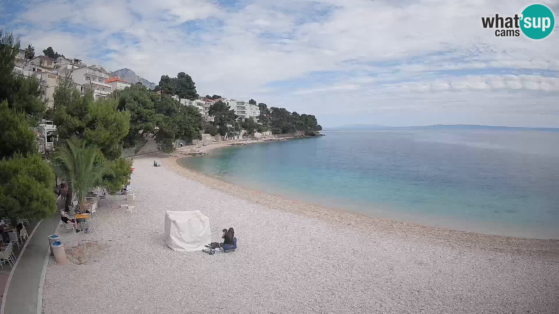 Webcam Playa Lučica Brela – Vista en directo de la costa adriática