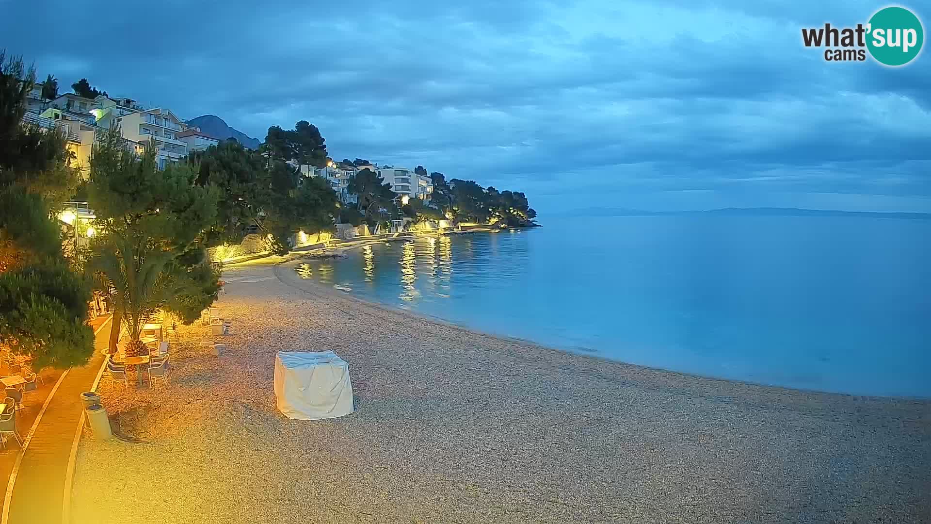 Webcam Lučica Beach Brela – Live View from the Adriatic Coast