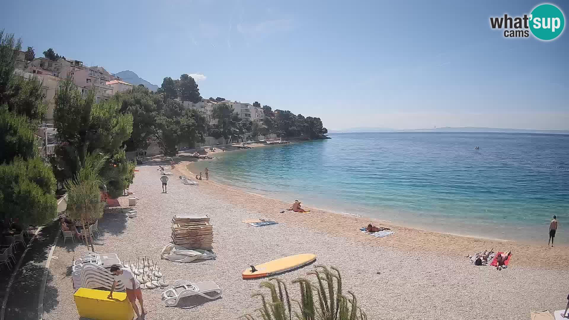 Webcam Spiaggia Lučica Brela – Vista live sulla costa adriatica