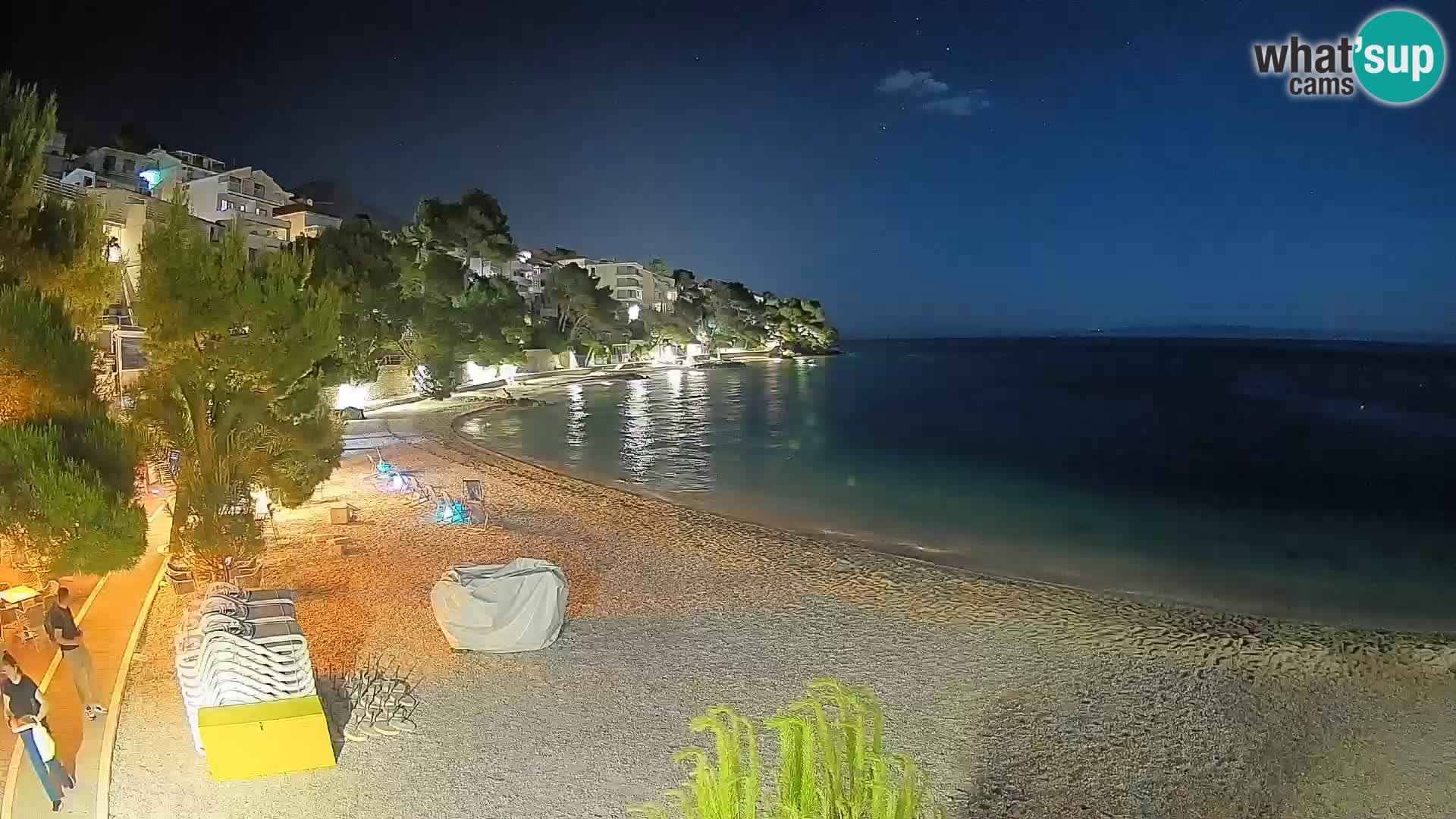 Webcam Playa Lučica Brela – Vista en directo de la costa adriática