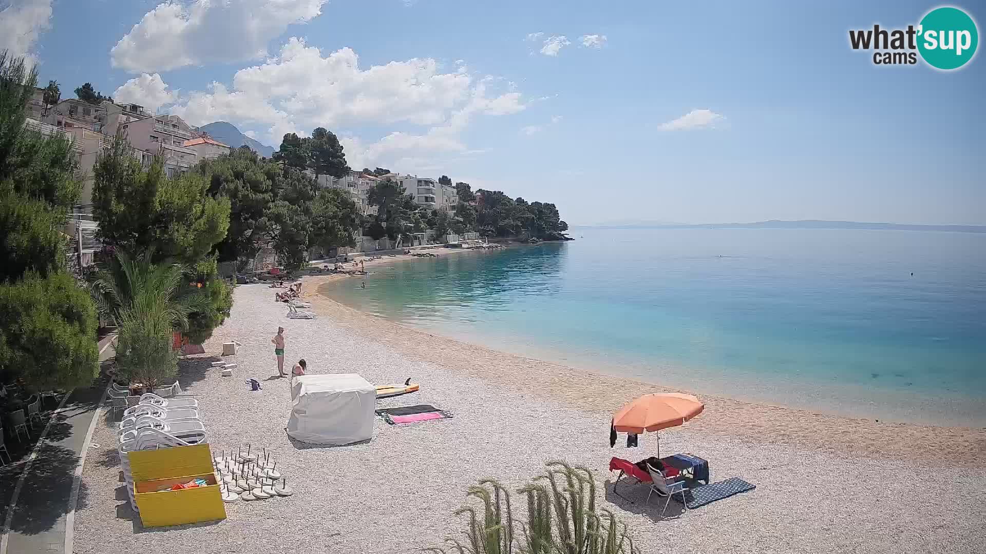 Webcam Playa Lučica Brela – Vista en directo de la costa adriática