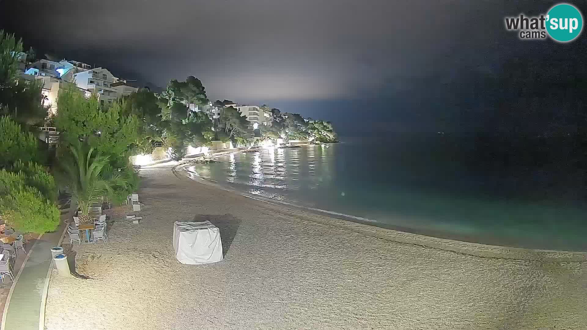 Webcam Plage Lučica Brela – Vue en direct sur la côte adriatique
