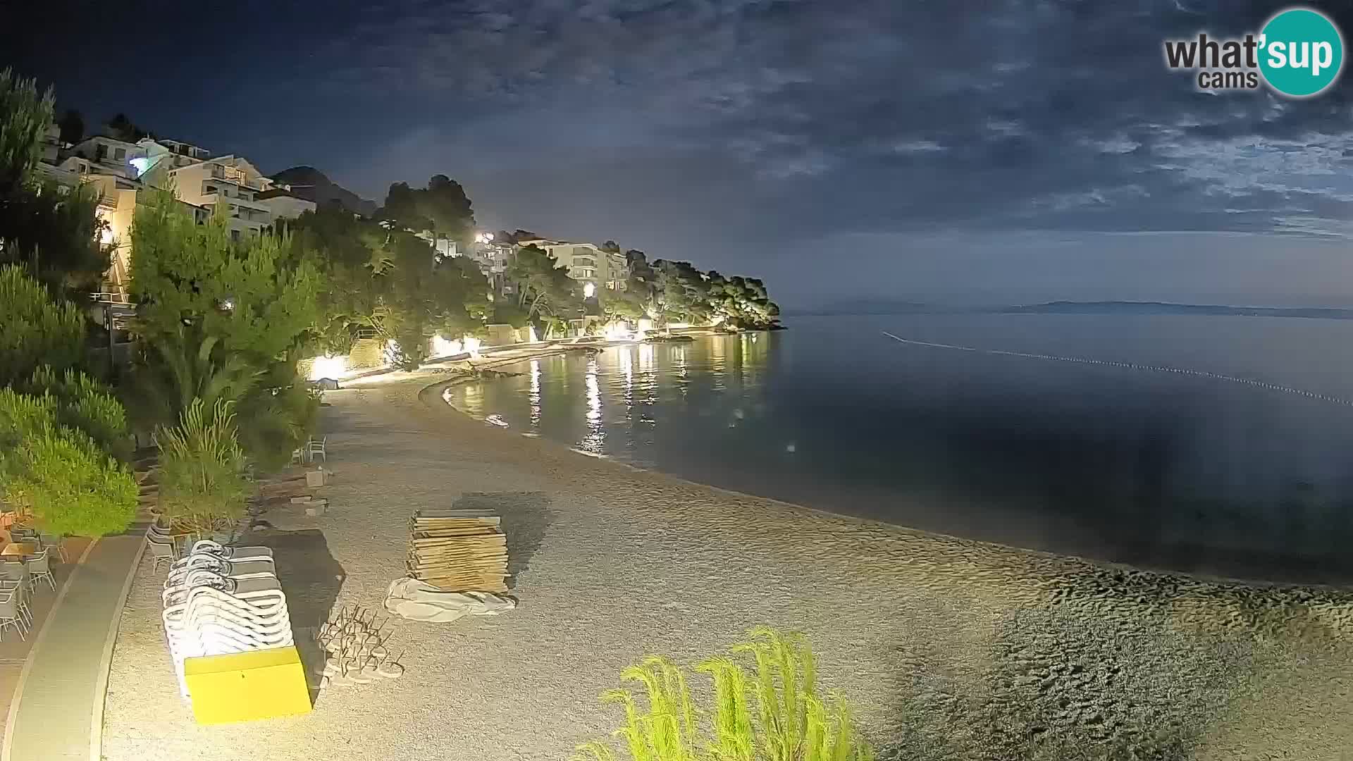 Webcam Spiaggia Lučica Brela – Vista live sulla costa adriatica