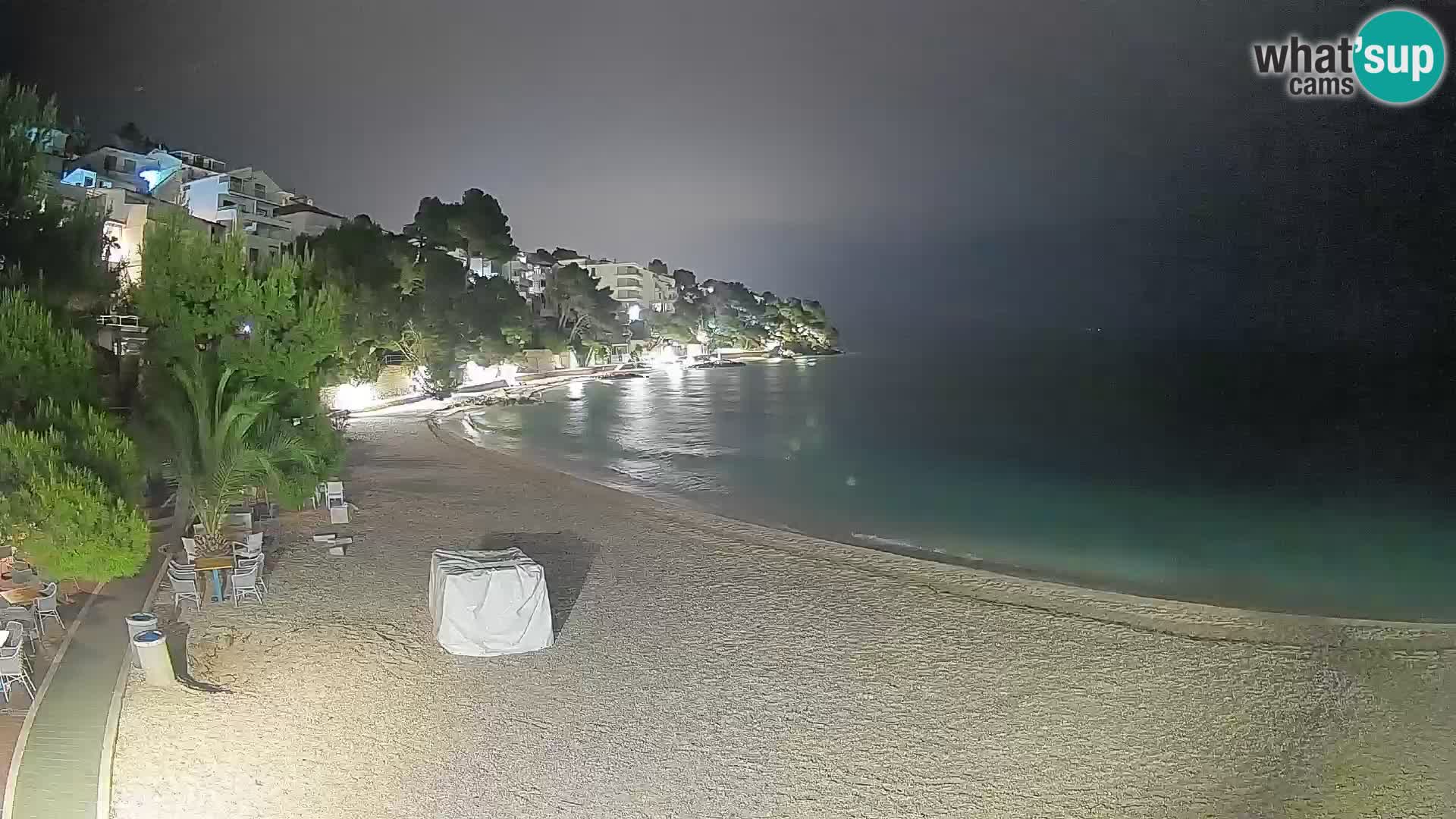 Webcam Plage Lučica Brela – Vue en direct sur la côte adriatique