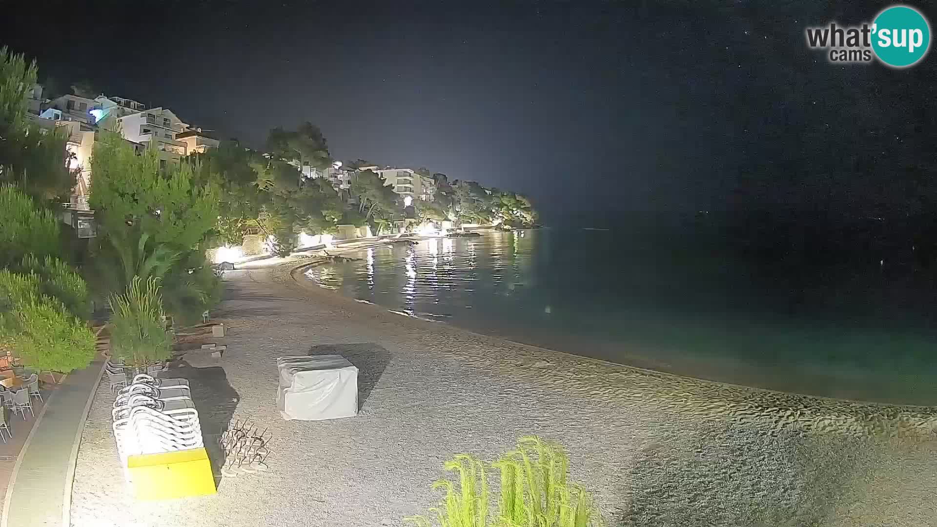 Webcam Spiaggia Lučica Brela – Vista live sulla costa adriatica