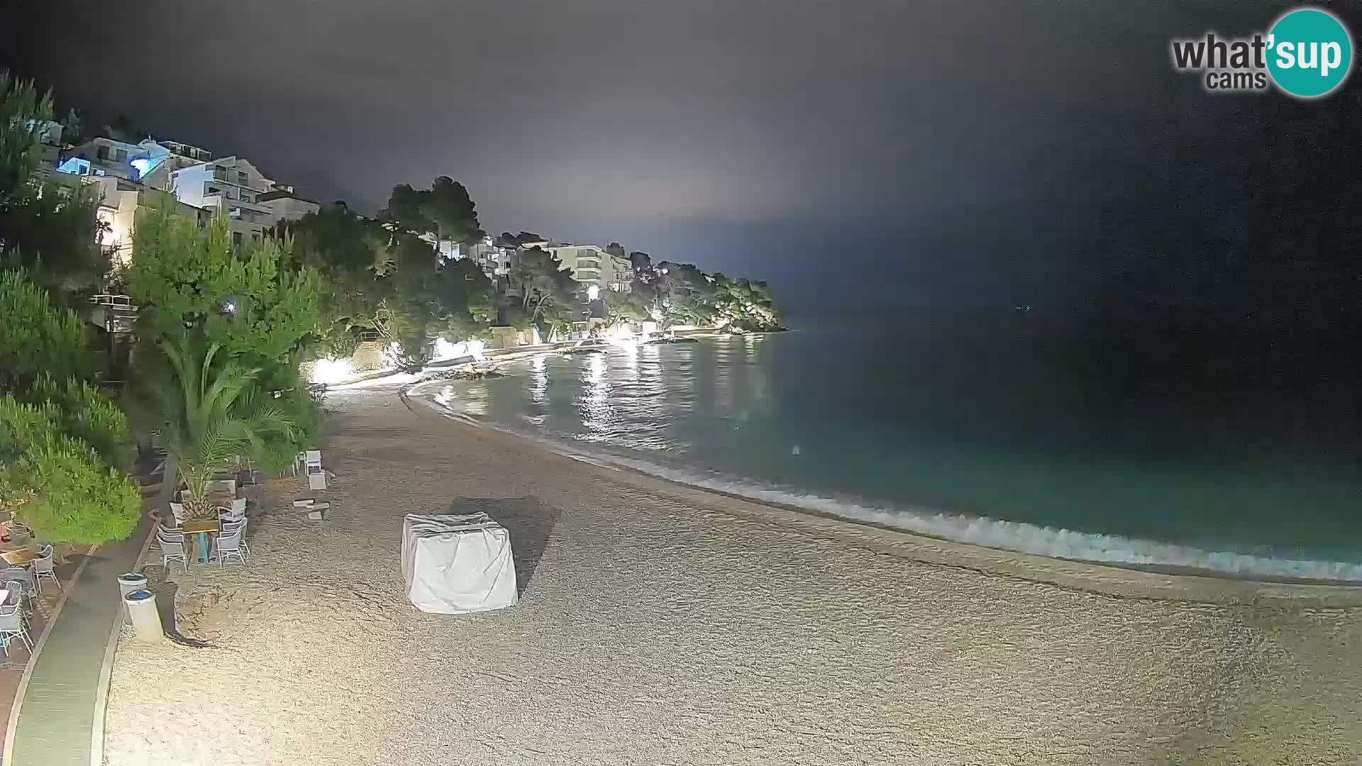 Webcam Lučica Strand Beach Brela – Liveblick von der Adriaküste