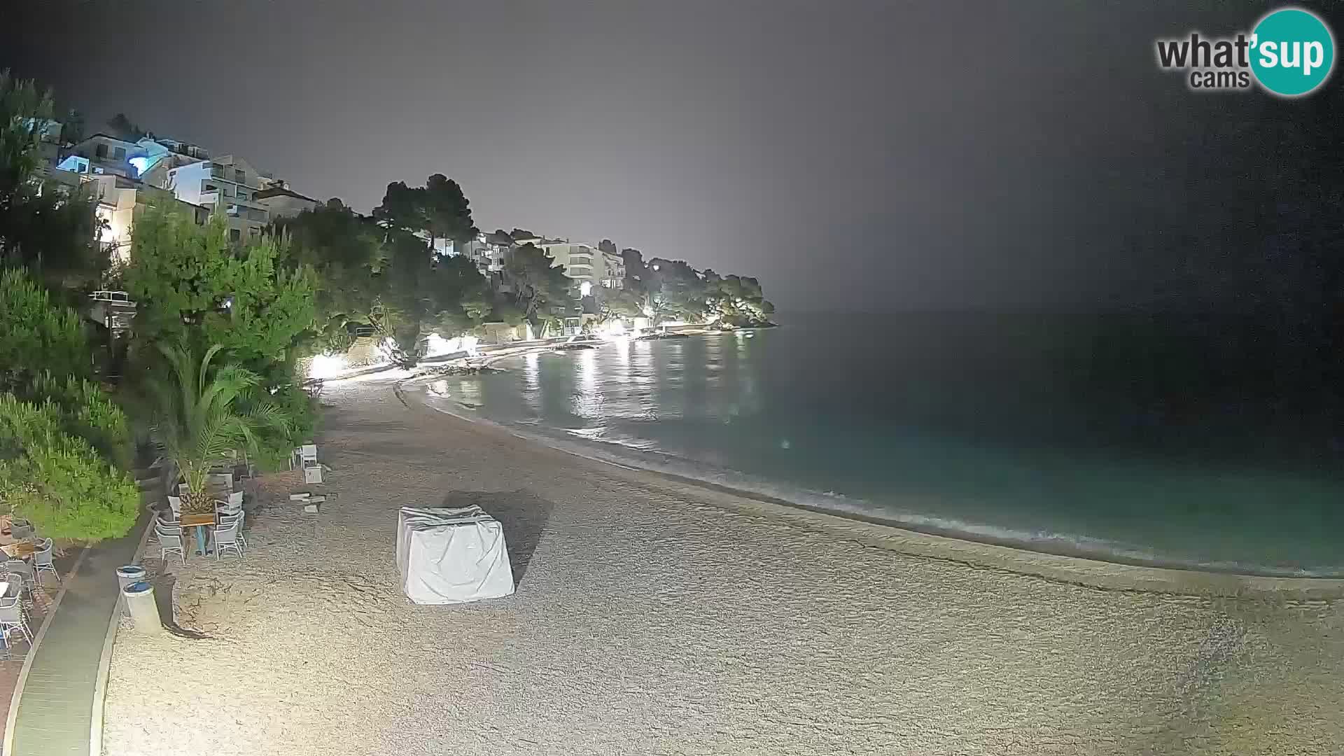 Webcam Spiaggia Lučica Brela – Vista live sulla costa adriatica