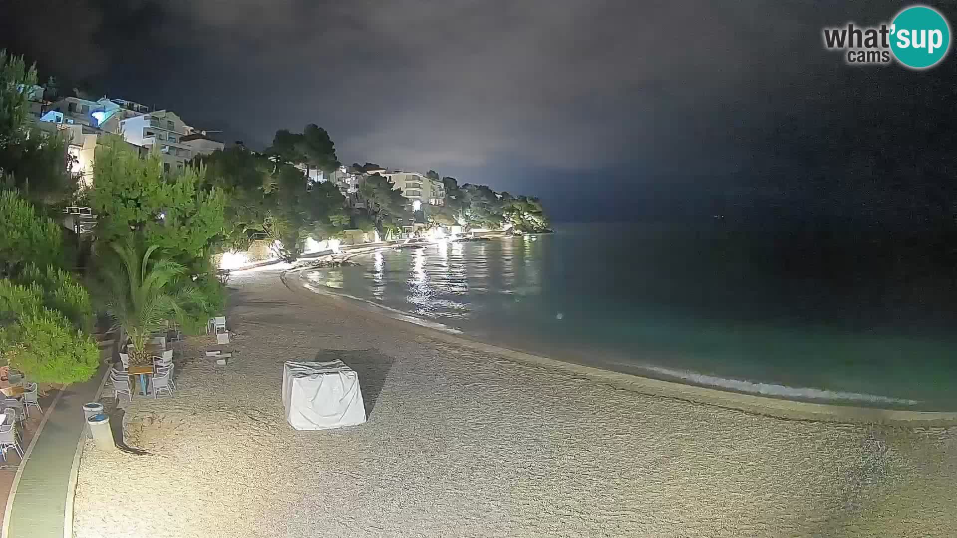 Webcam Lučica Strand Beach Brela – Liveblick von der Adriaküste