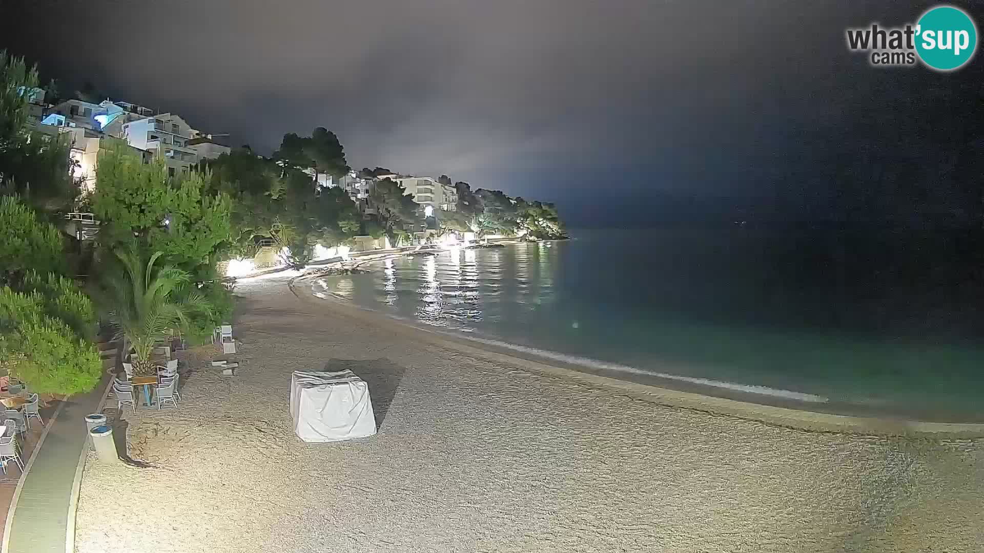 Webcam Plage Lučica Brela – Vue en direct sur la côte adriatique