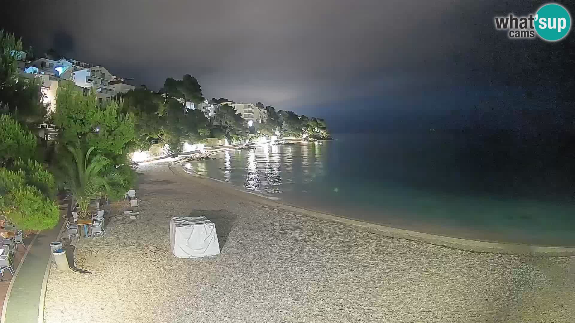 Webcam Playa Lučica Brela – Vista en directo de la costa adriática