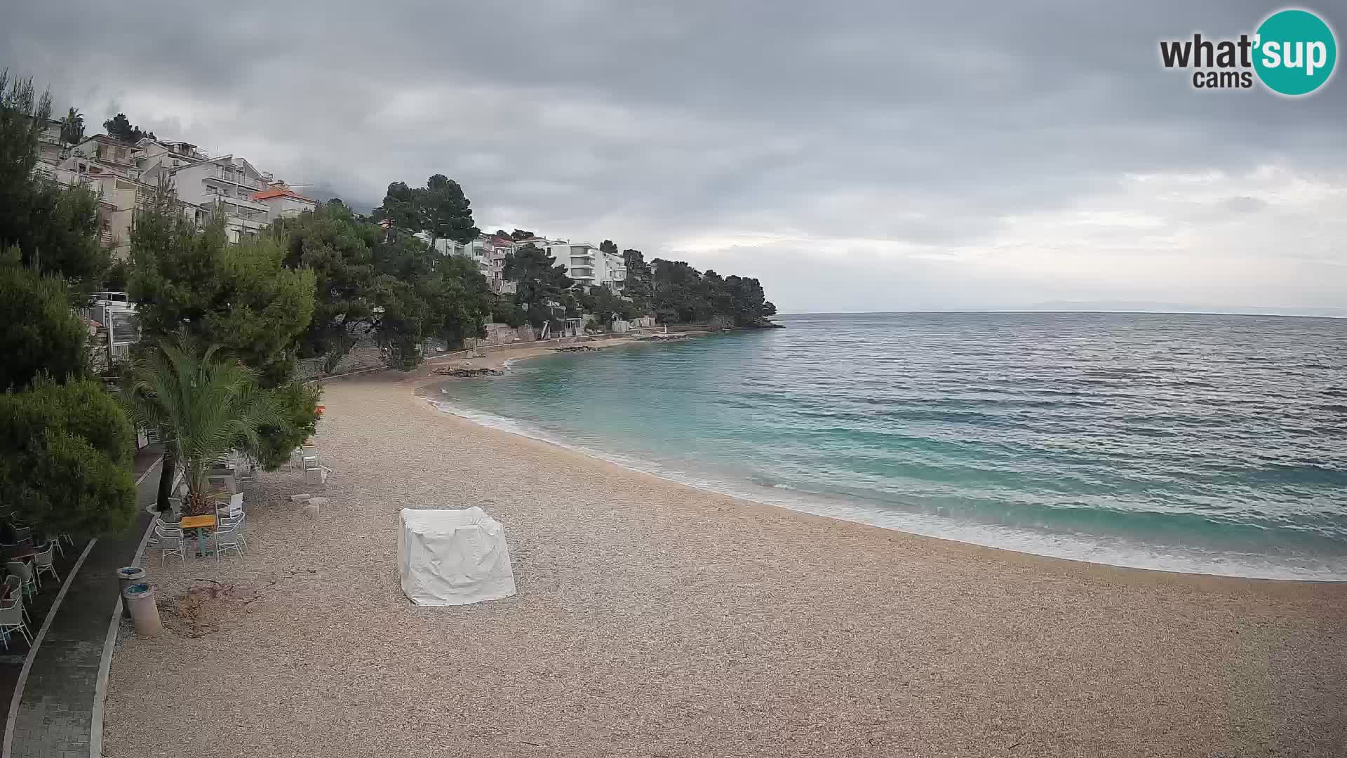 Webcam Playa Lučica Brela – Vista en directo de la costa adriática