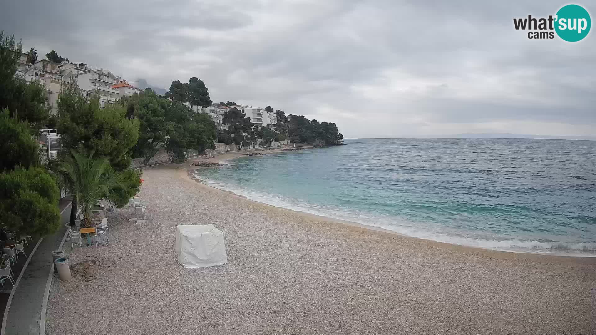 Webcam Spiaggia Lučica Brela – Vista live sulla costa adriatica