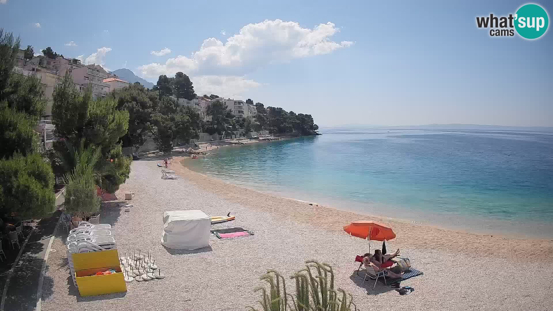 Webcam Playa Lučica Brela – Vista en directo de la costa adriática