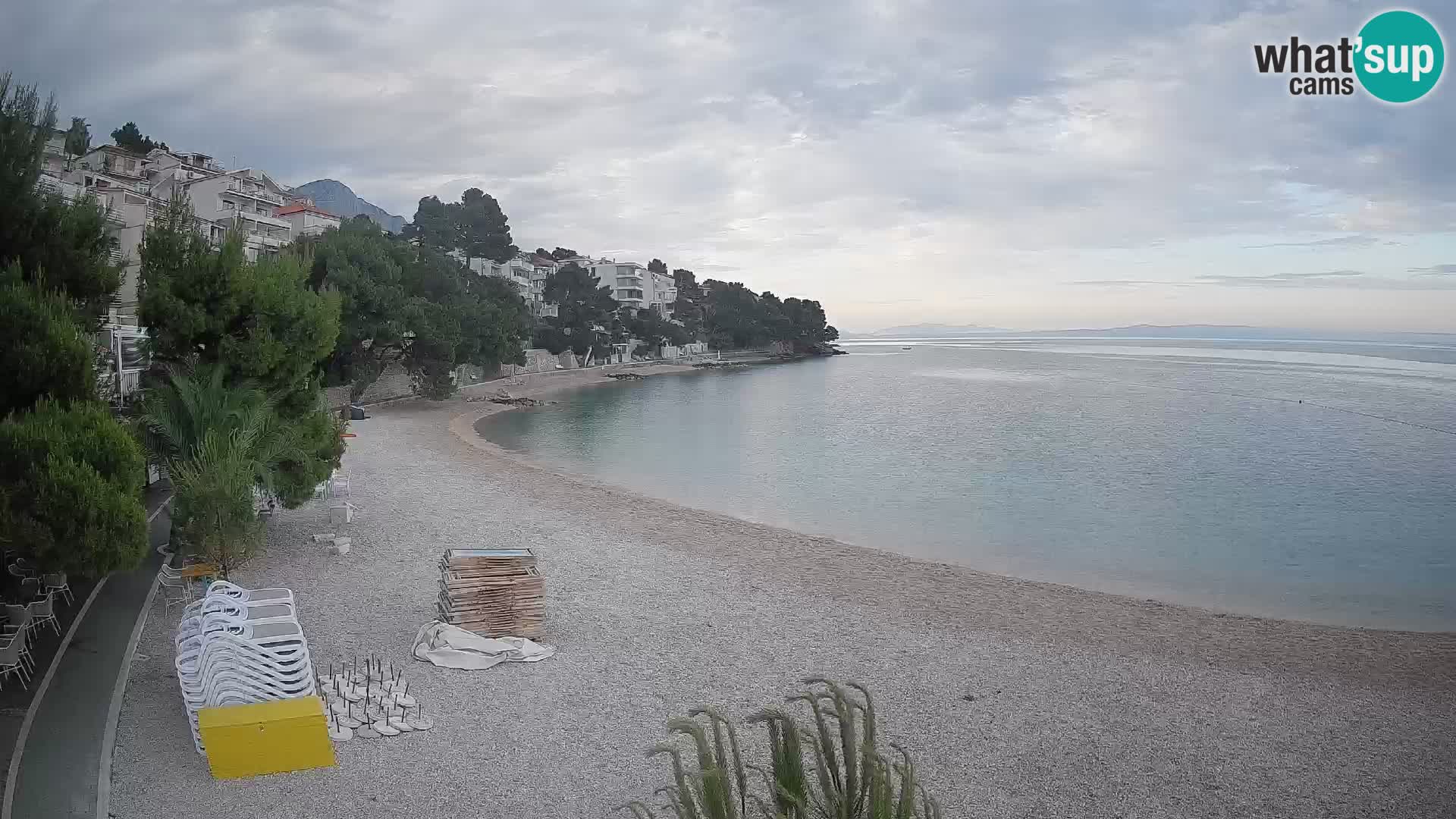 Webcam Lučica Beach Brela – Live View from the Adriatic Coast