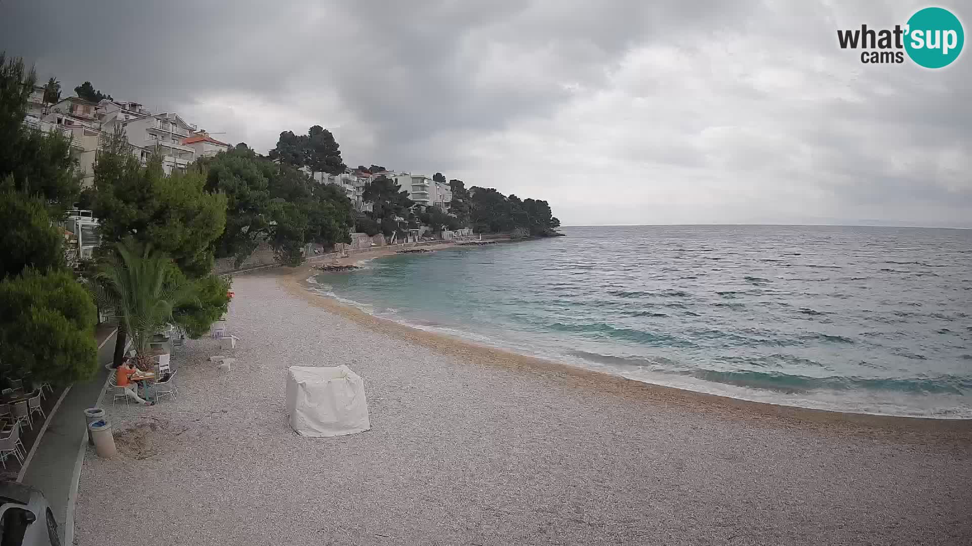 Webcam Lučica Strand Beach Brela – Liveblick von der Adriaküste