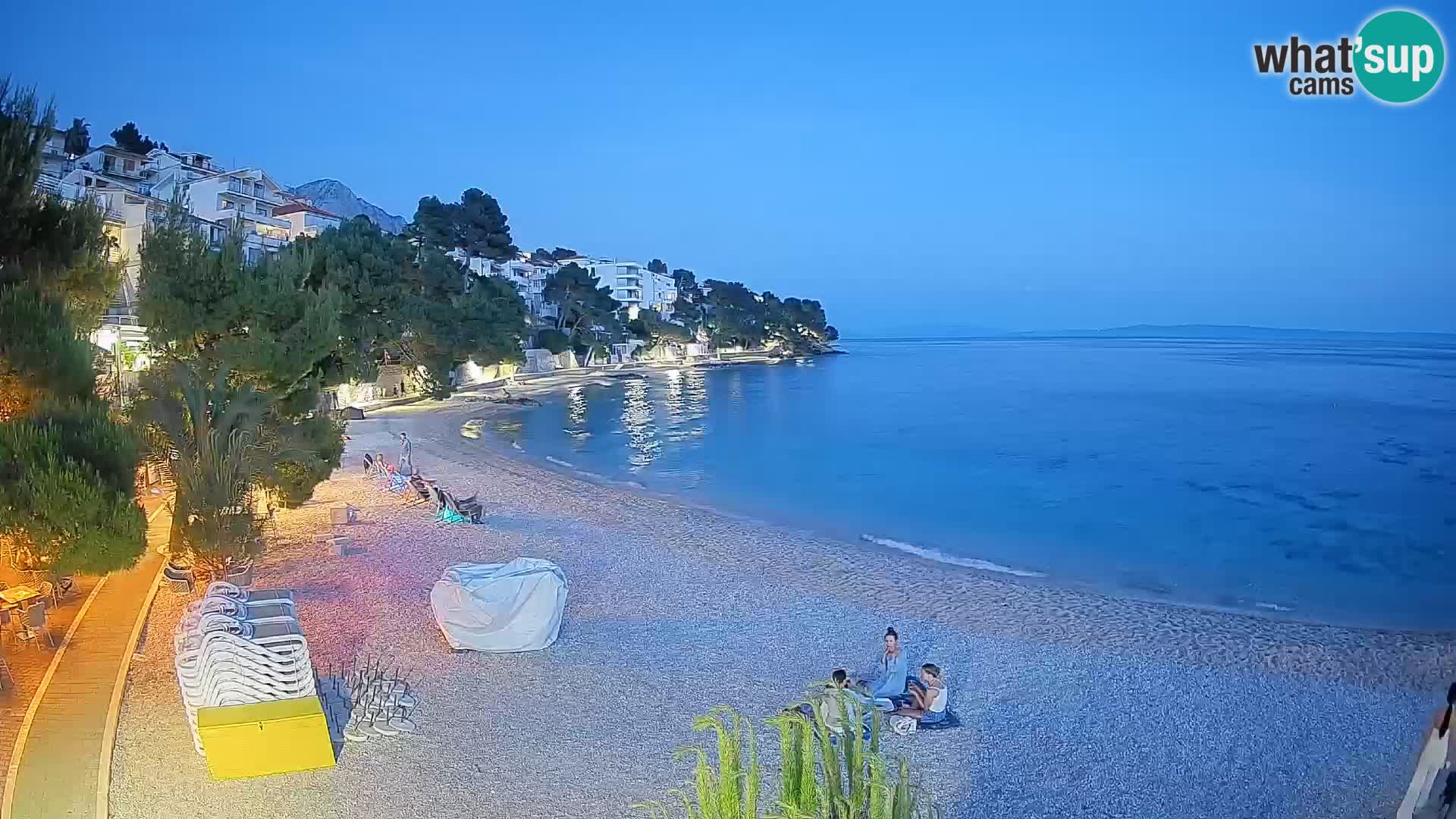 Webcam Playa Lučica Brela – Vista en directo de la costa adriática