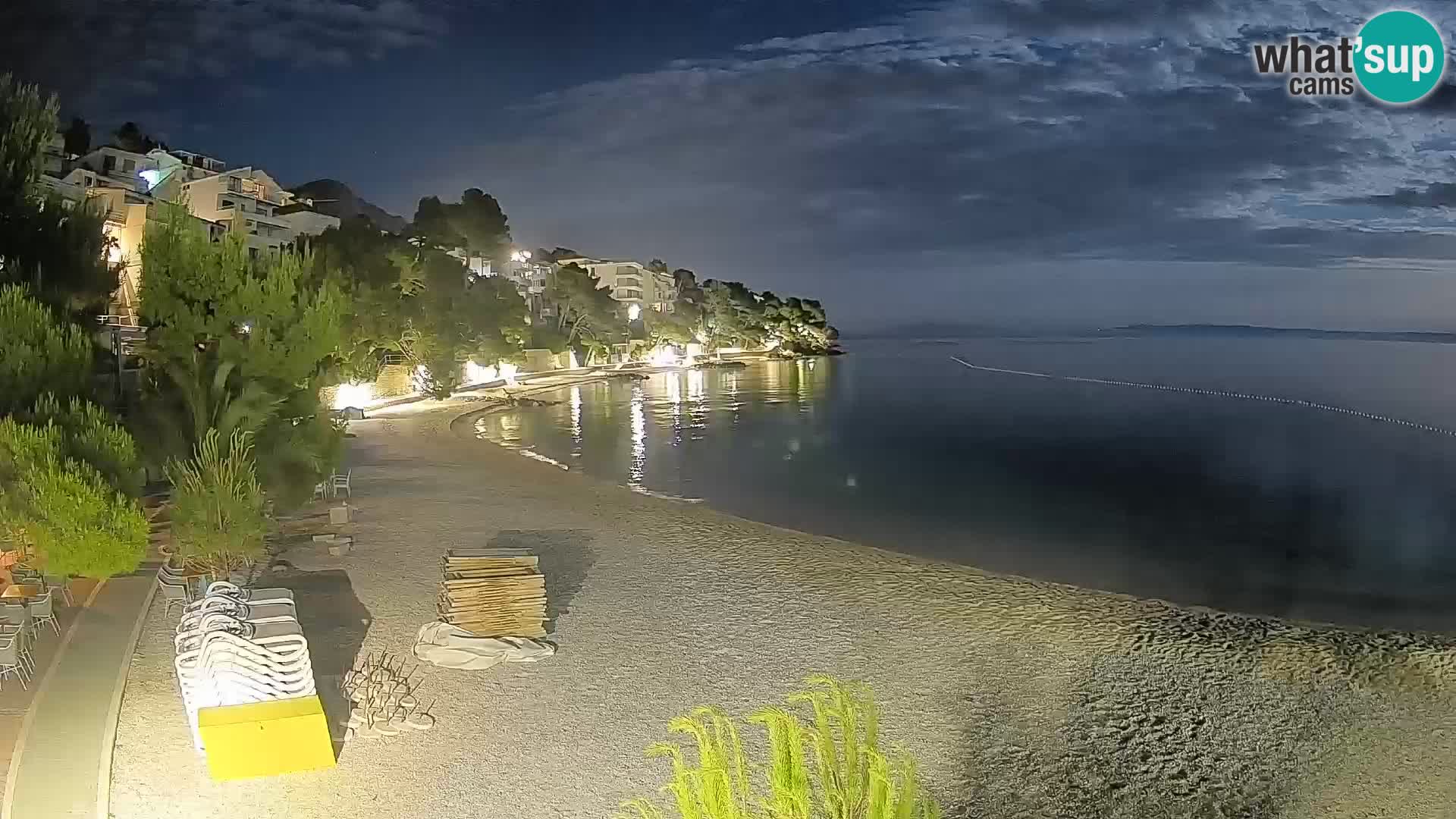 Webcam Plage Lučica Brela – Vue en direct sur la côte adriatique