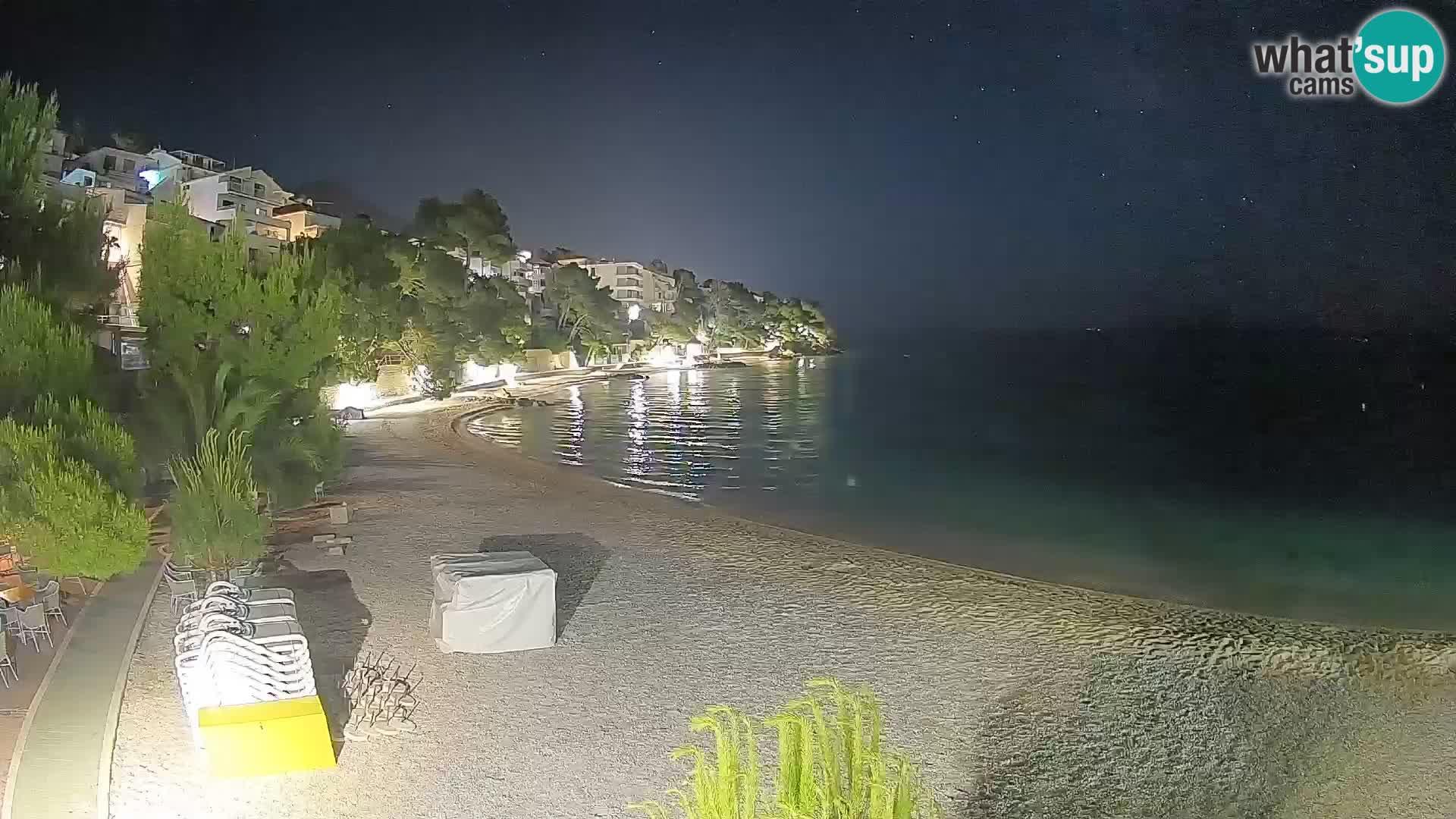 Spletna kamera Plaža Lučica Brela – Pogled v živo na Jadransko obalo