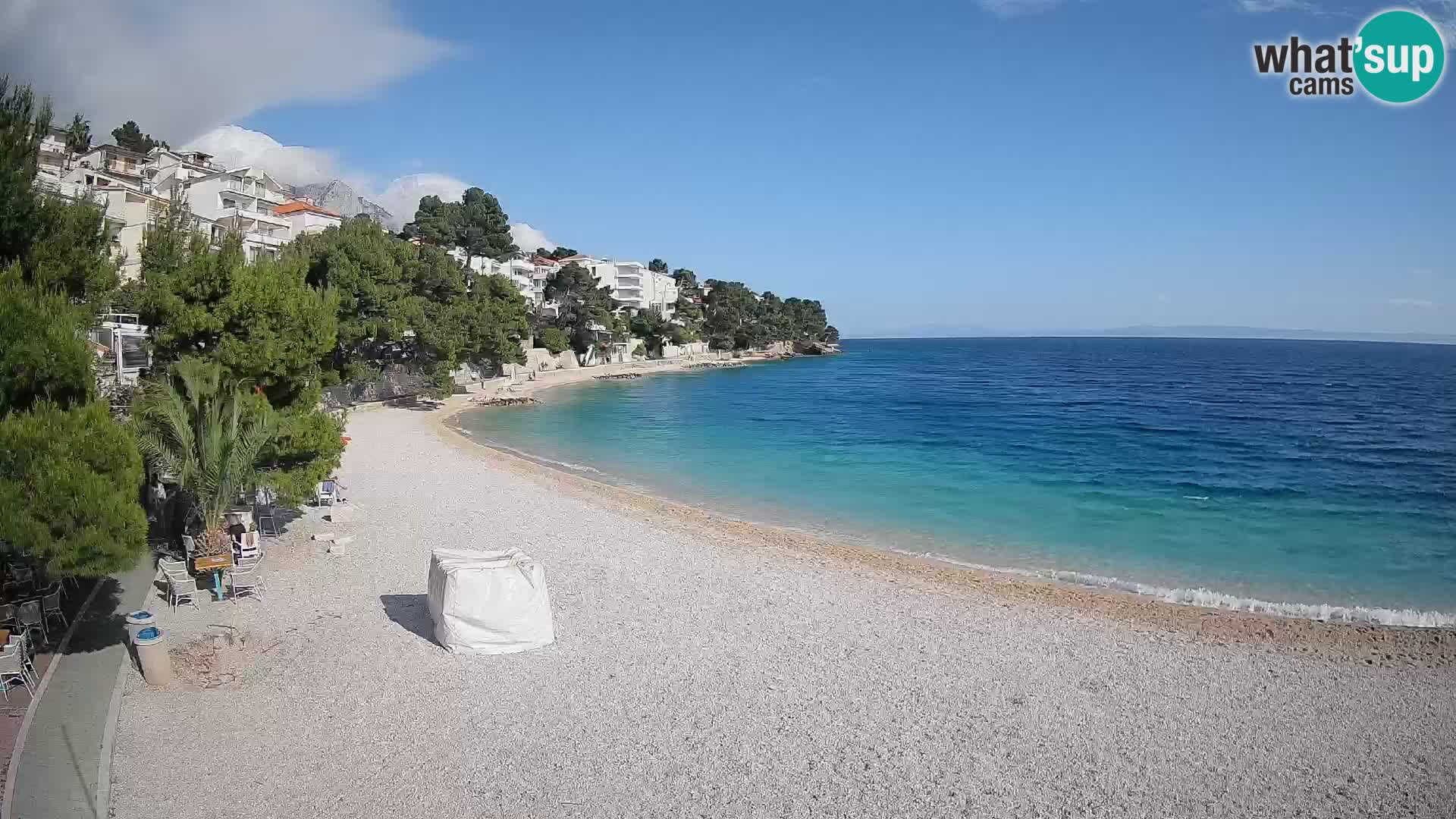 Webcam Playa Lučica Brela – Vista en directo de la costa adriática