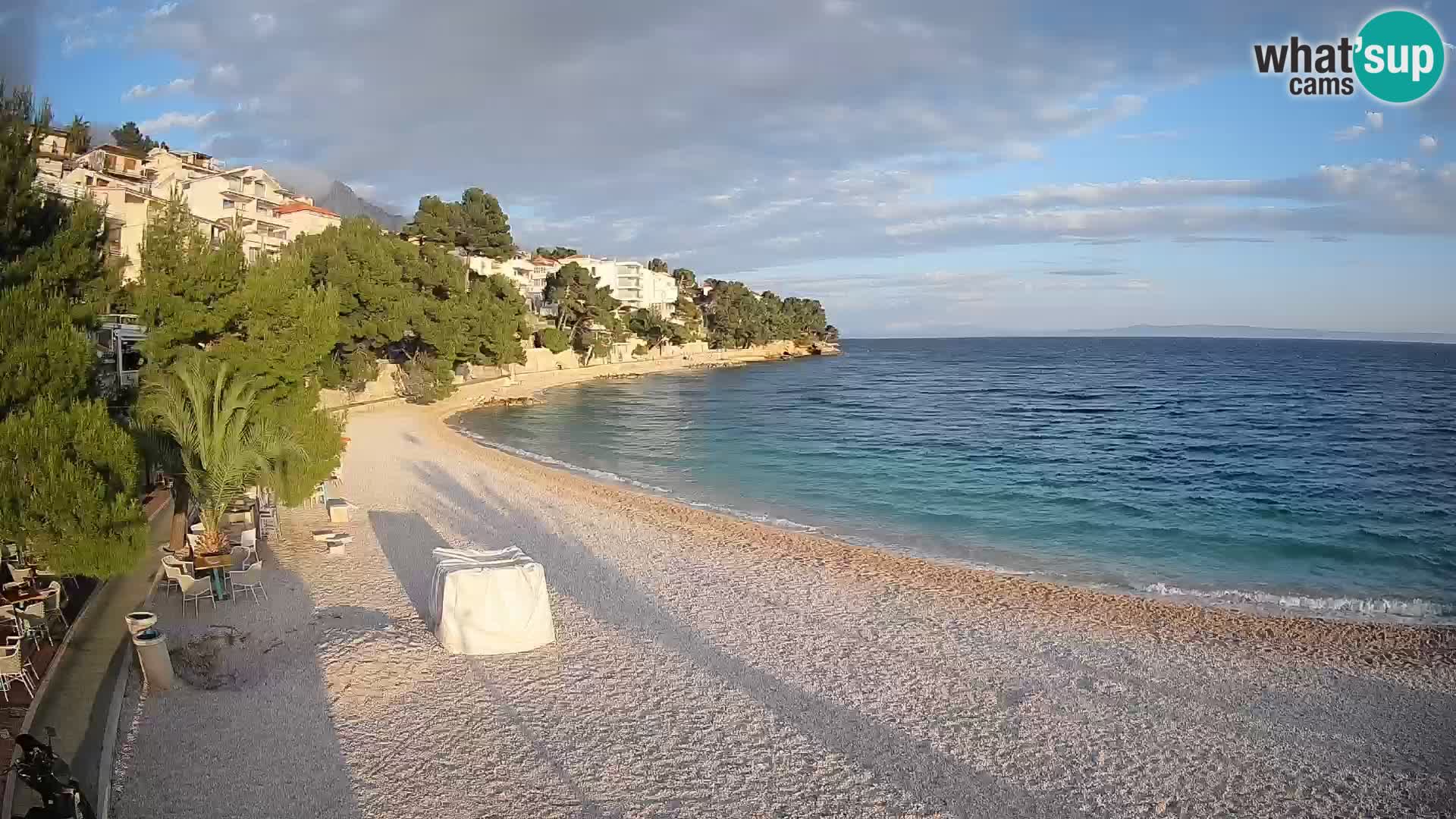 Webcam Lučica Beach Brela – Live View from the Adriatic Coast