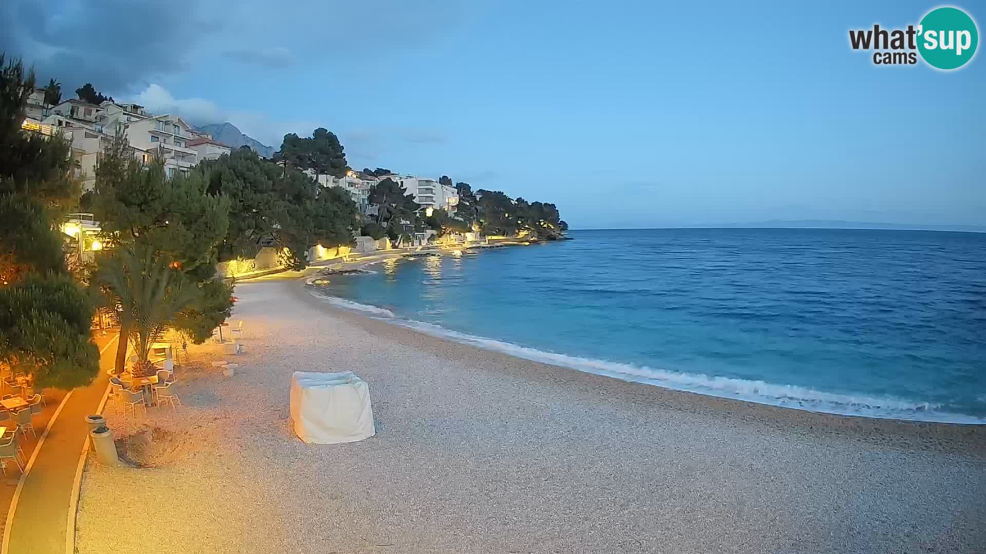 Webcam Spiaggia Lučica Brela – Vista live sulla costa adriatica