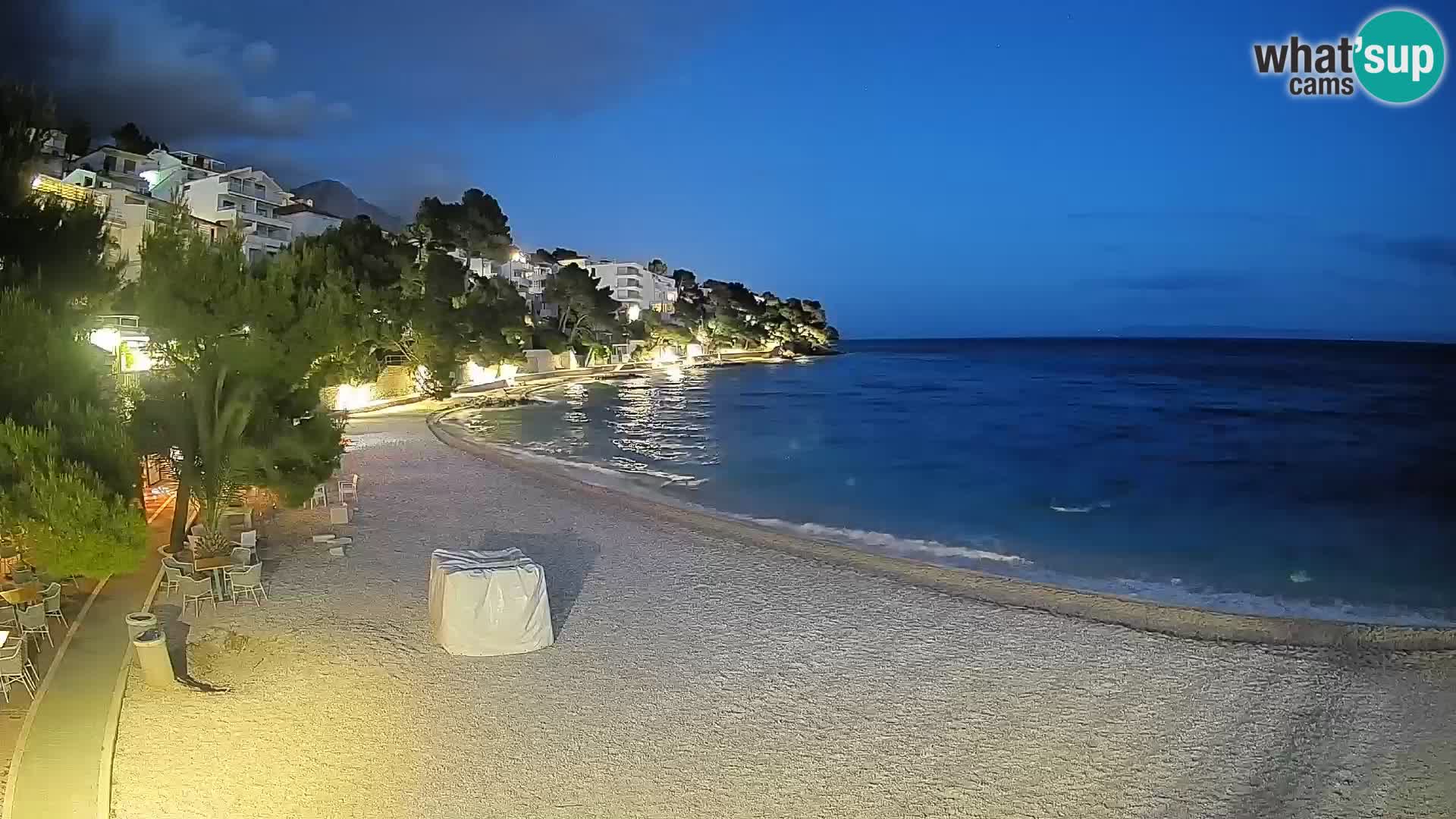 Webcam Playa Lučica Brela – Vista en directo de la costa adriática