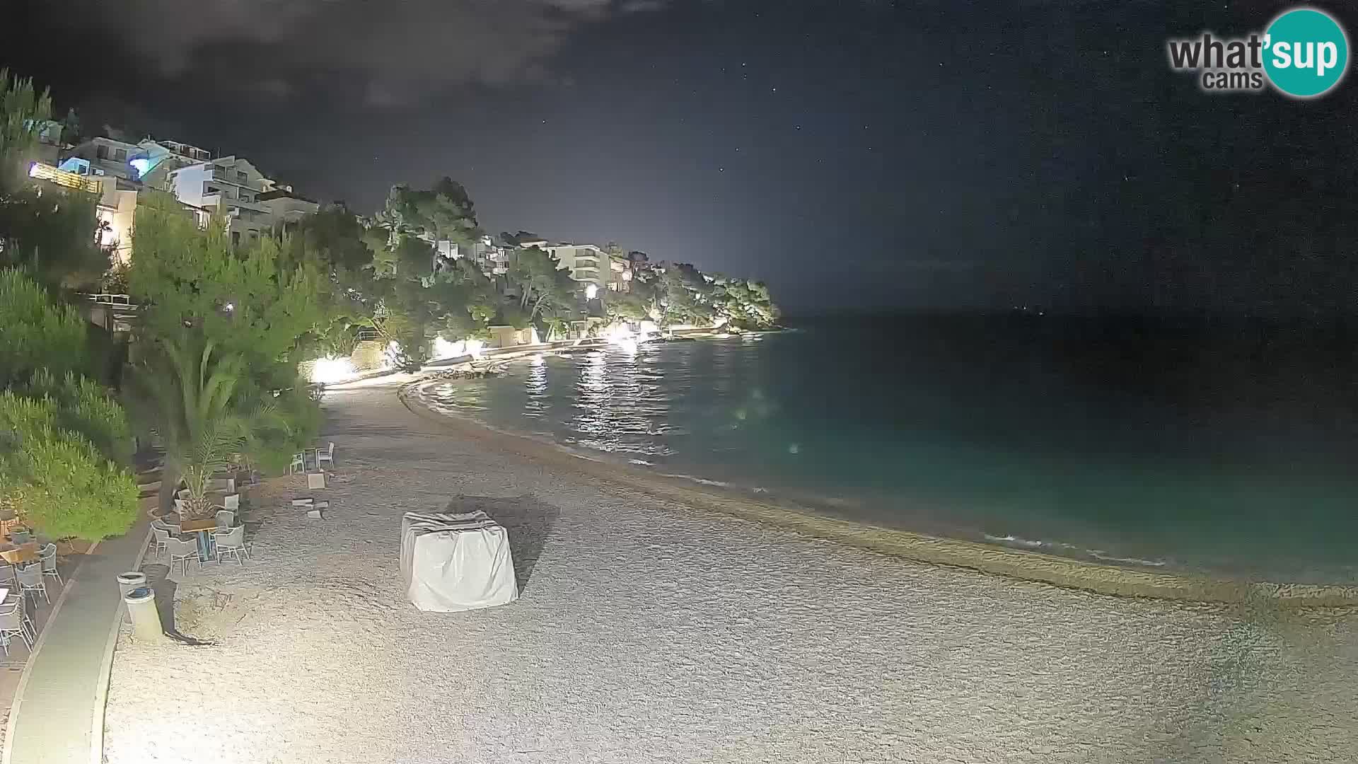 Webcam Spiaggia Lučica Brela – Vista live sulla costa adriatica