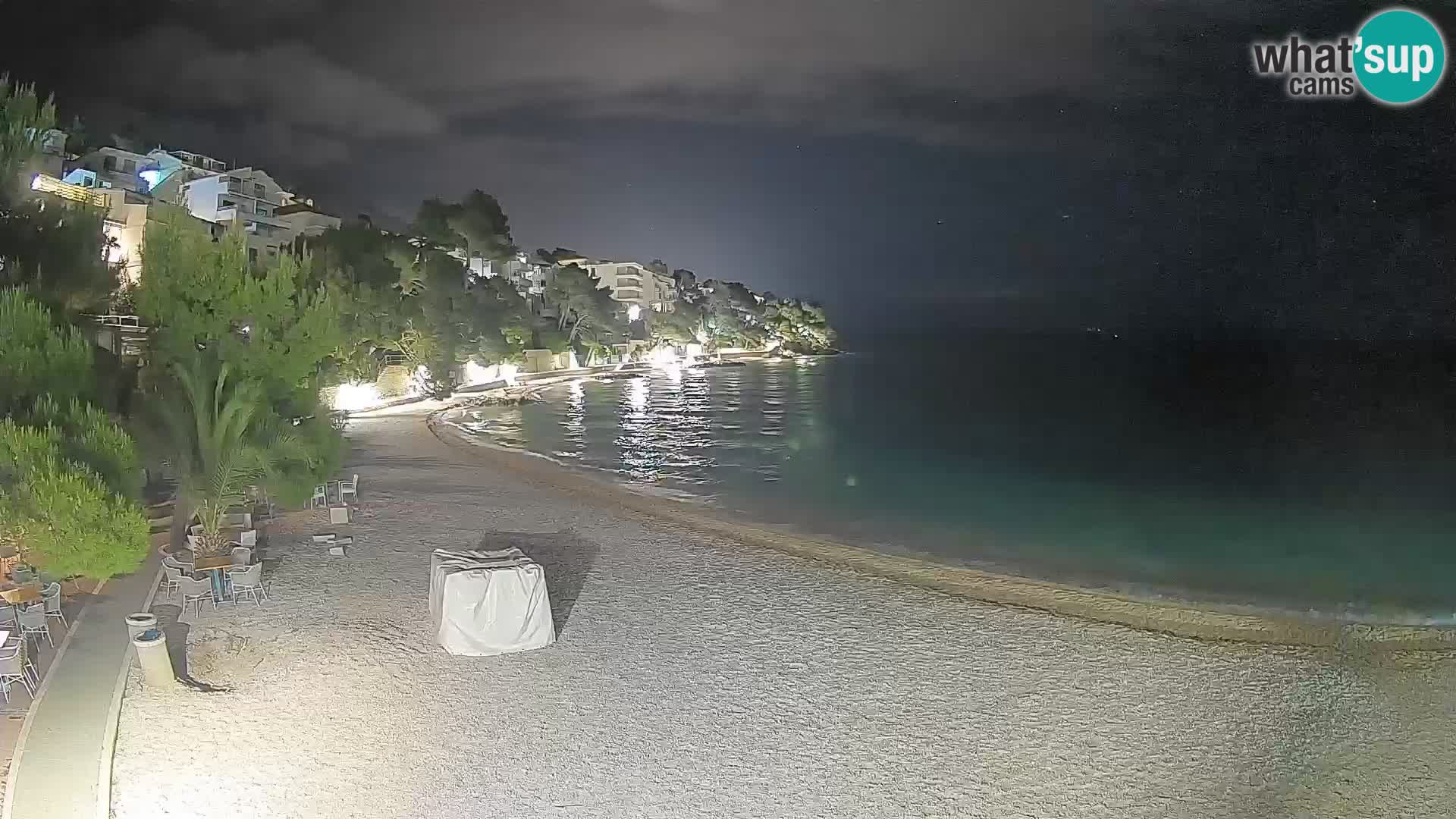 Webcam Playa Lučica Brela – Vista en directo de la costa adriática