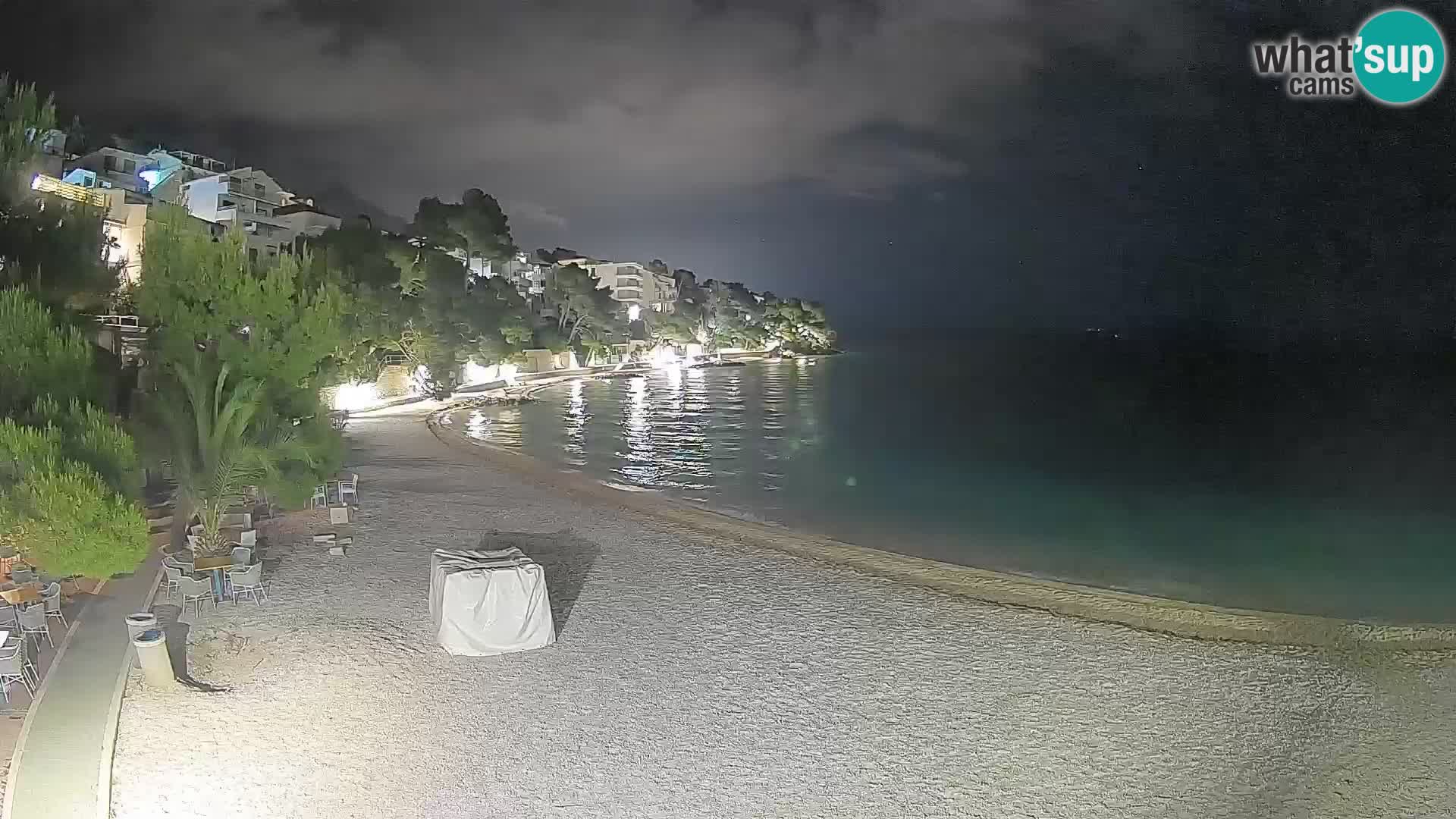 Spletna kamera Plaža Lučica Brela – Pogled v živo na Jadransko obalo