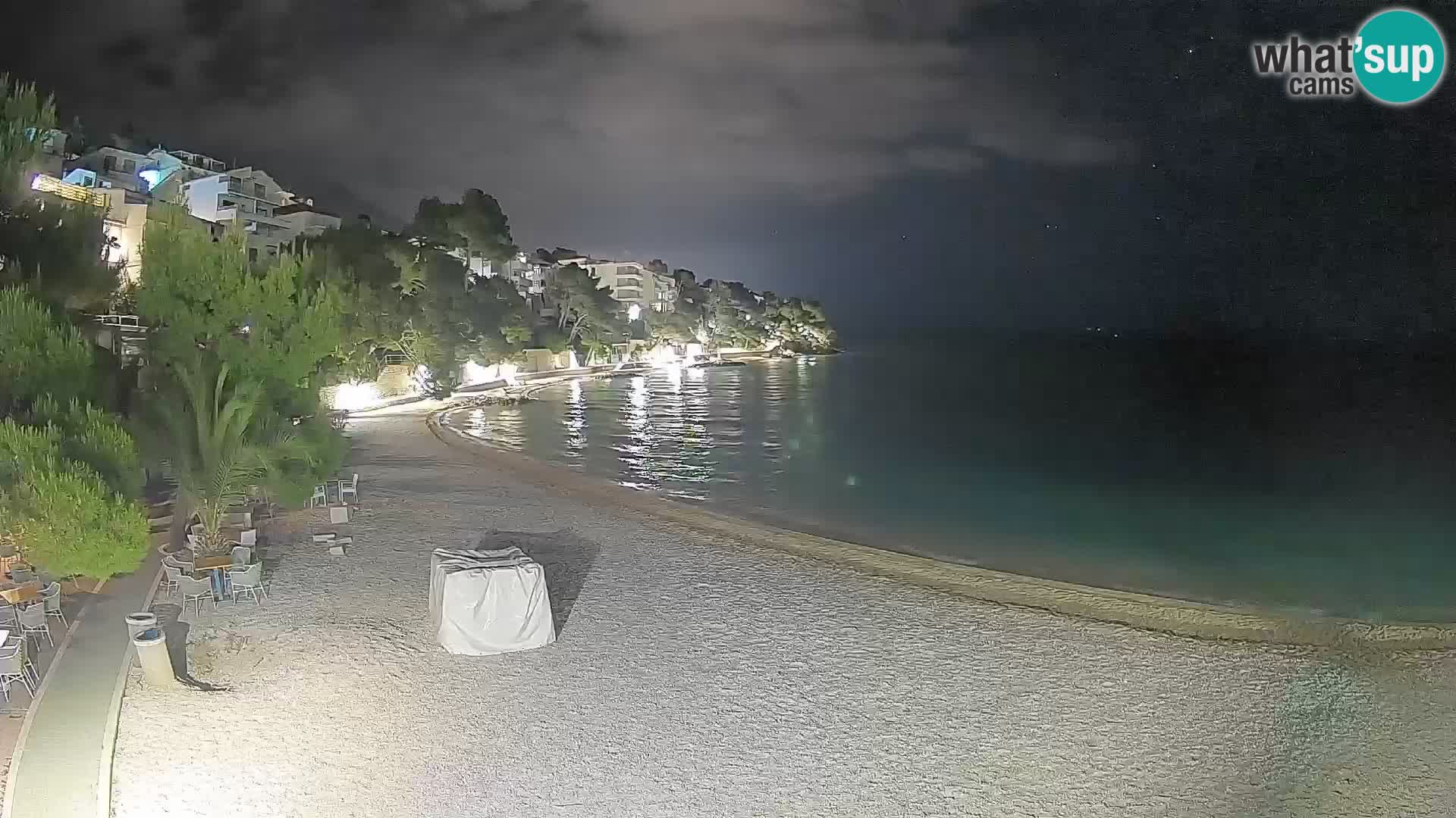 Webcam Playa Lučica Brela – Vista en directo de la costa adriática