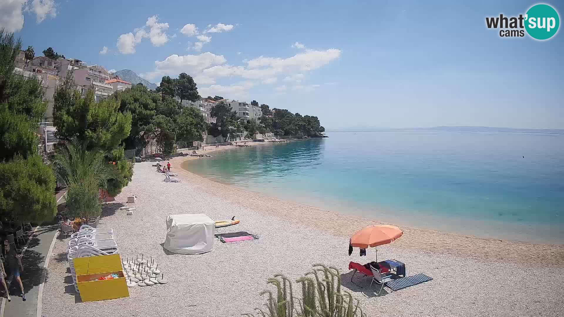 Webcam Lučica Beach Brela – Live View from the Adriatic Coast