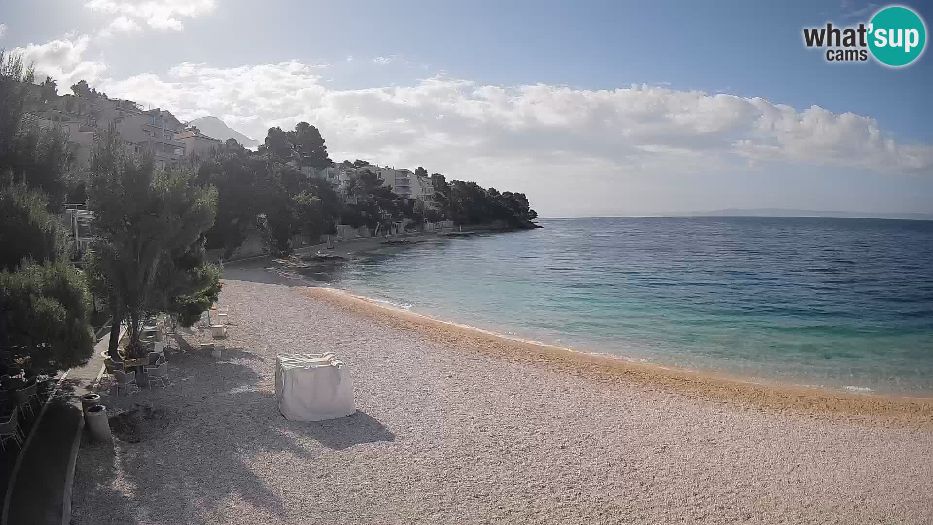 Webcam Playa Lučica Brela – Vista en directo de la costa adriática