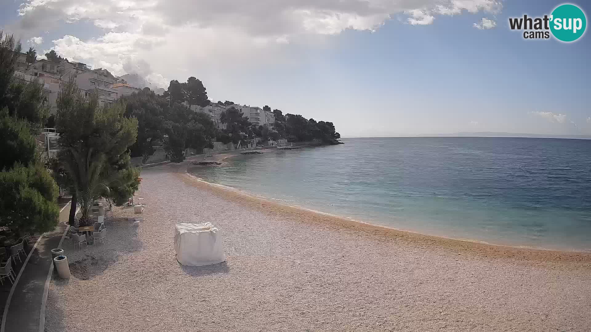 Webcam Plage Lučica Brela – Vue en direct sur la côte adriatique