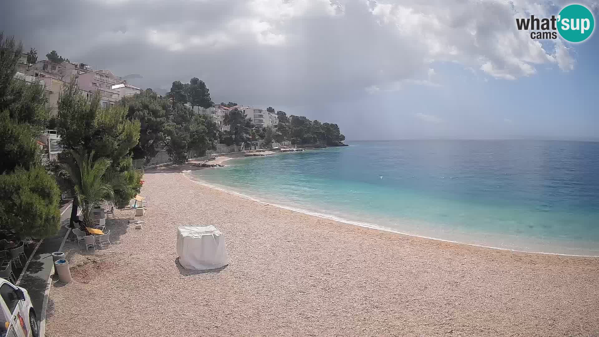 Webcam Playa Lučica Brela – Vista en directo de la costa adriática