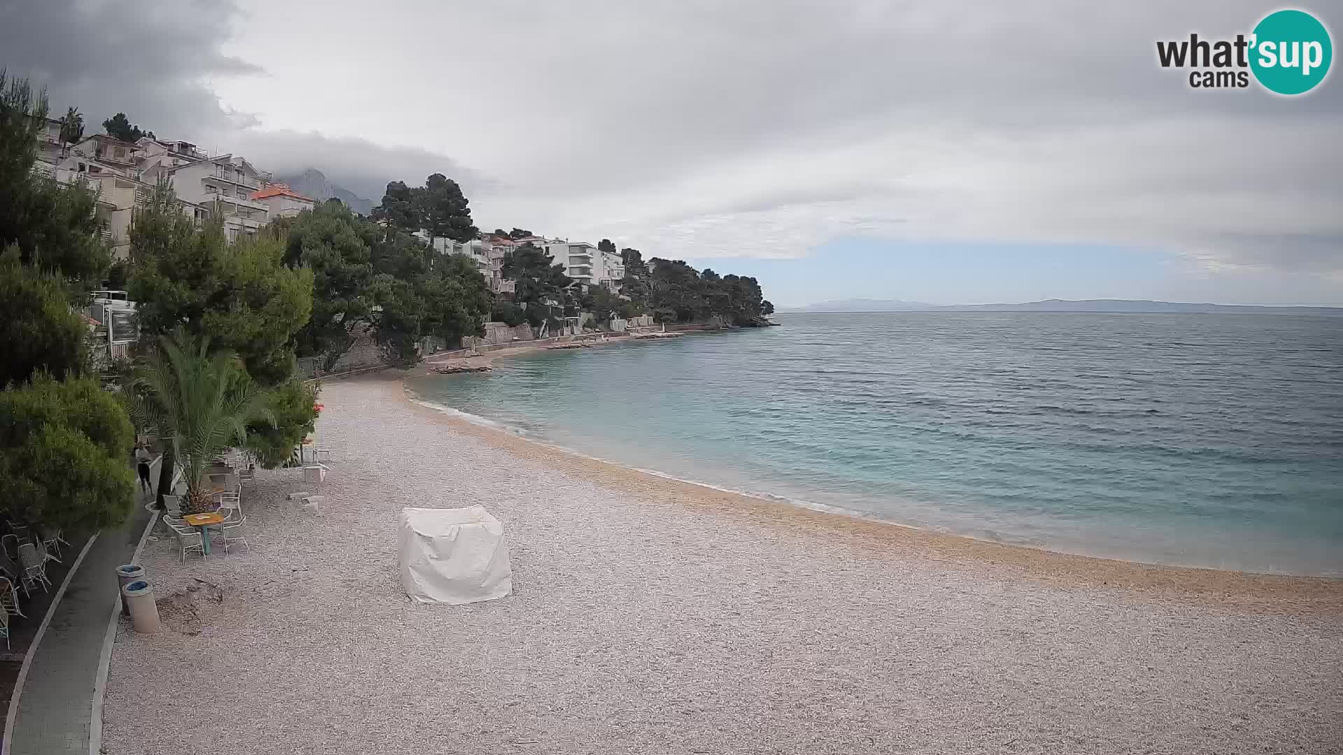 Webcam Playa Lučica Brela – Vista en directo de la costa adriática