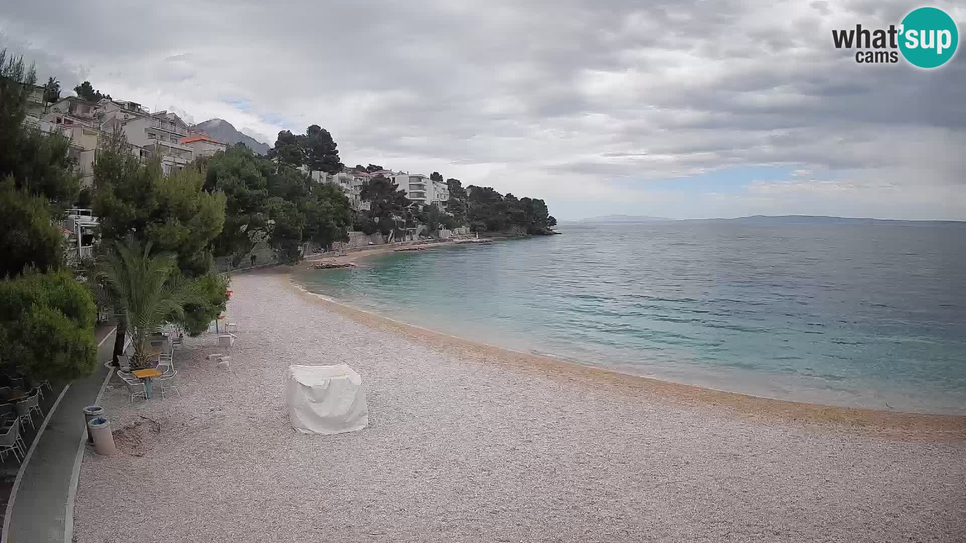 Webcam Spiaggia Lučica Brela – Vista live sulla costa adriatica