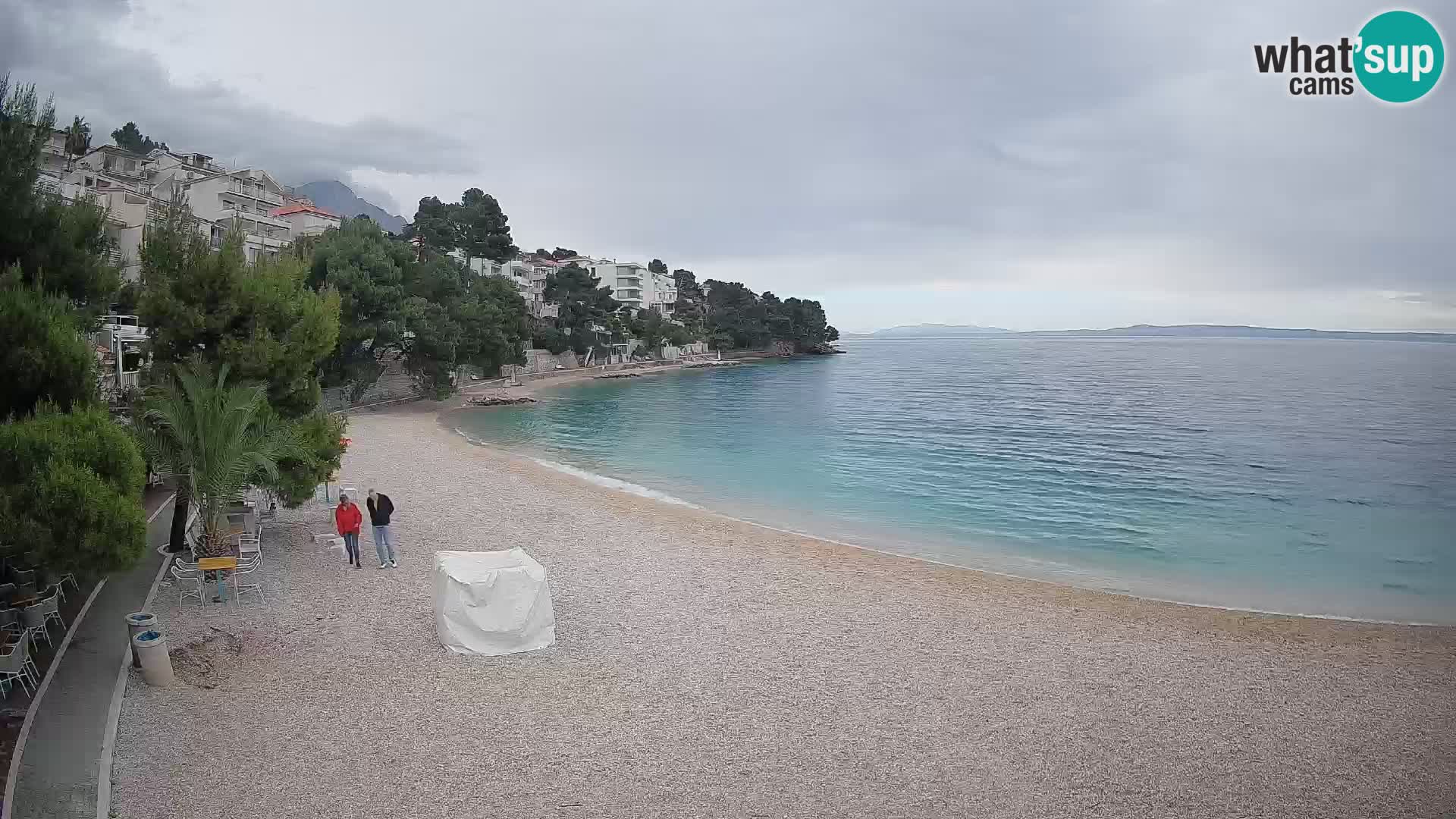 Webcam Playa Lučica Brela – Vista en directo de la costa adriática