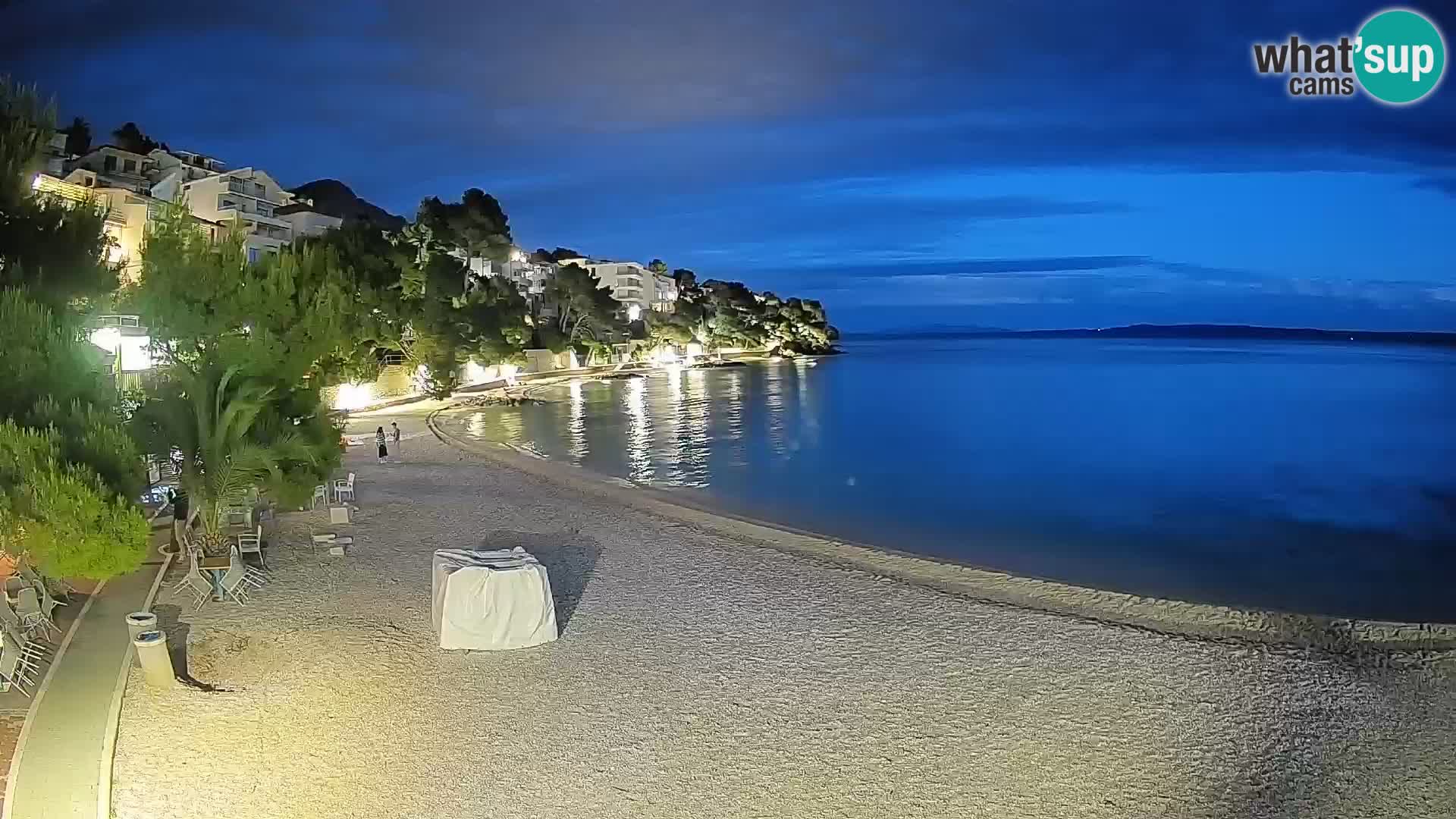 Webcam Playa Lučica Brela – Vista en directo de la costa adriática