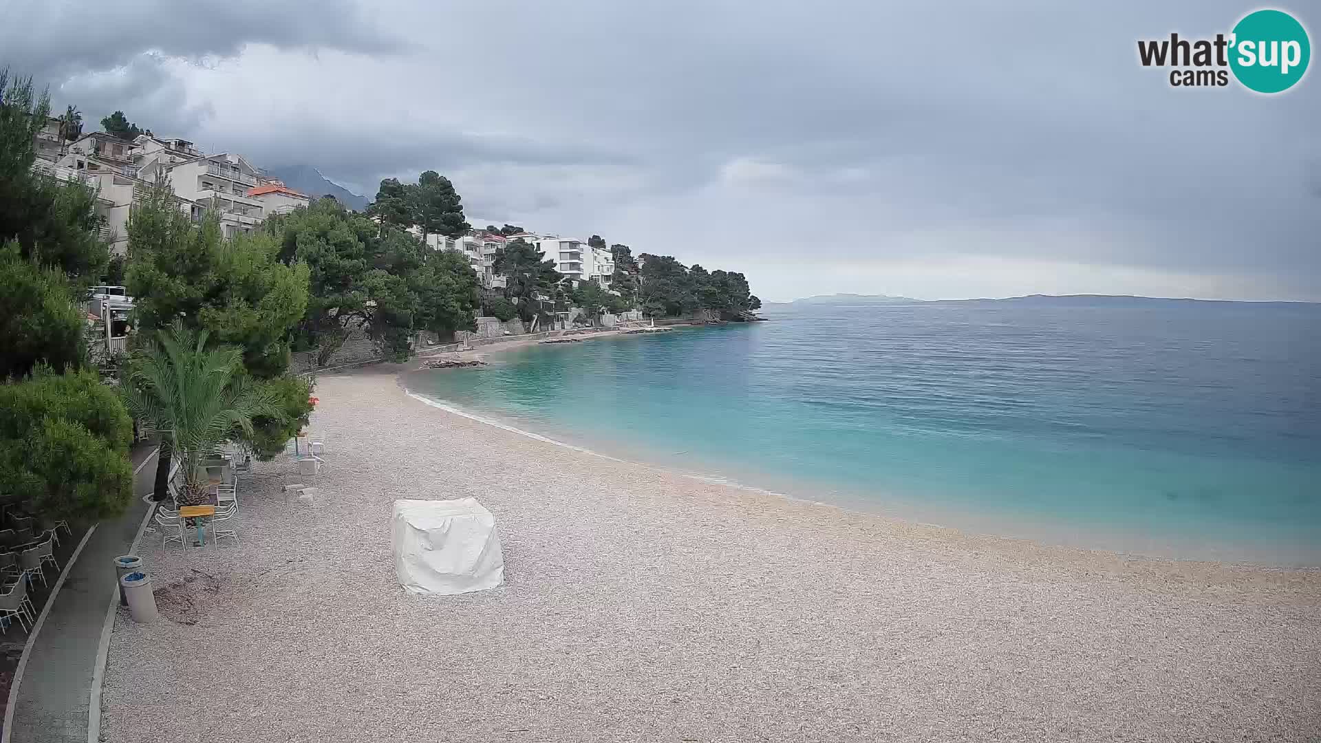 Webcam Playa Lučica Brela – Vista en directo de la costa adriática