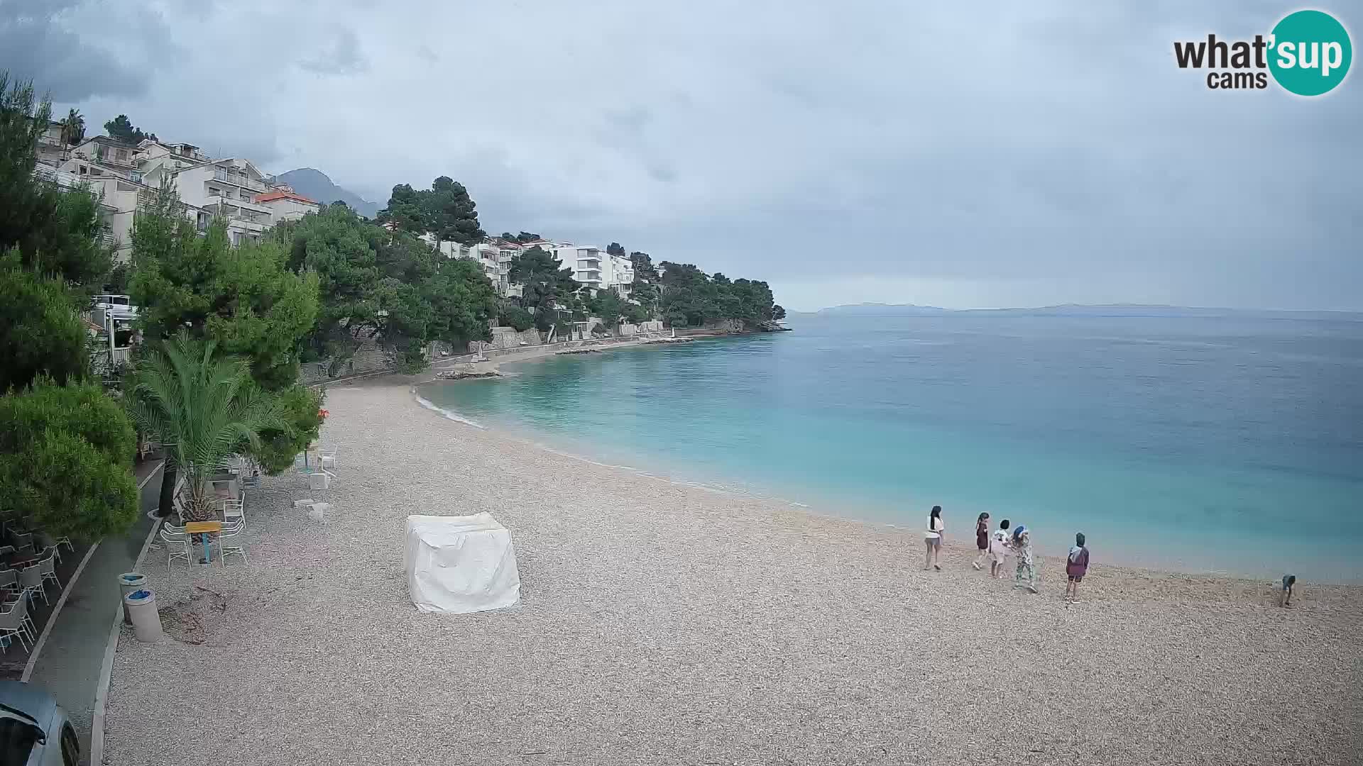 Webcam Playa Lučica Brela – Vista en directo de la costa adriática