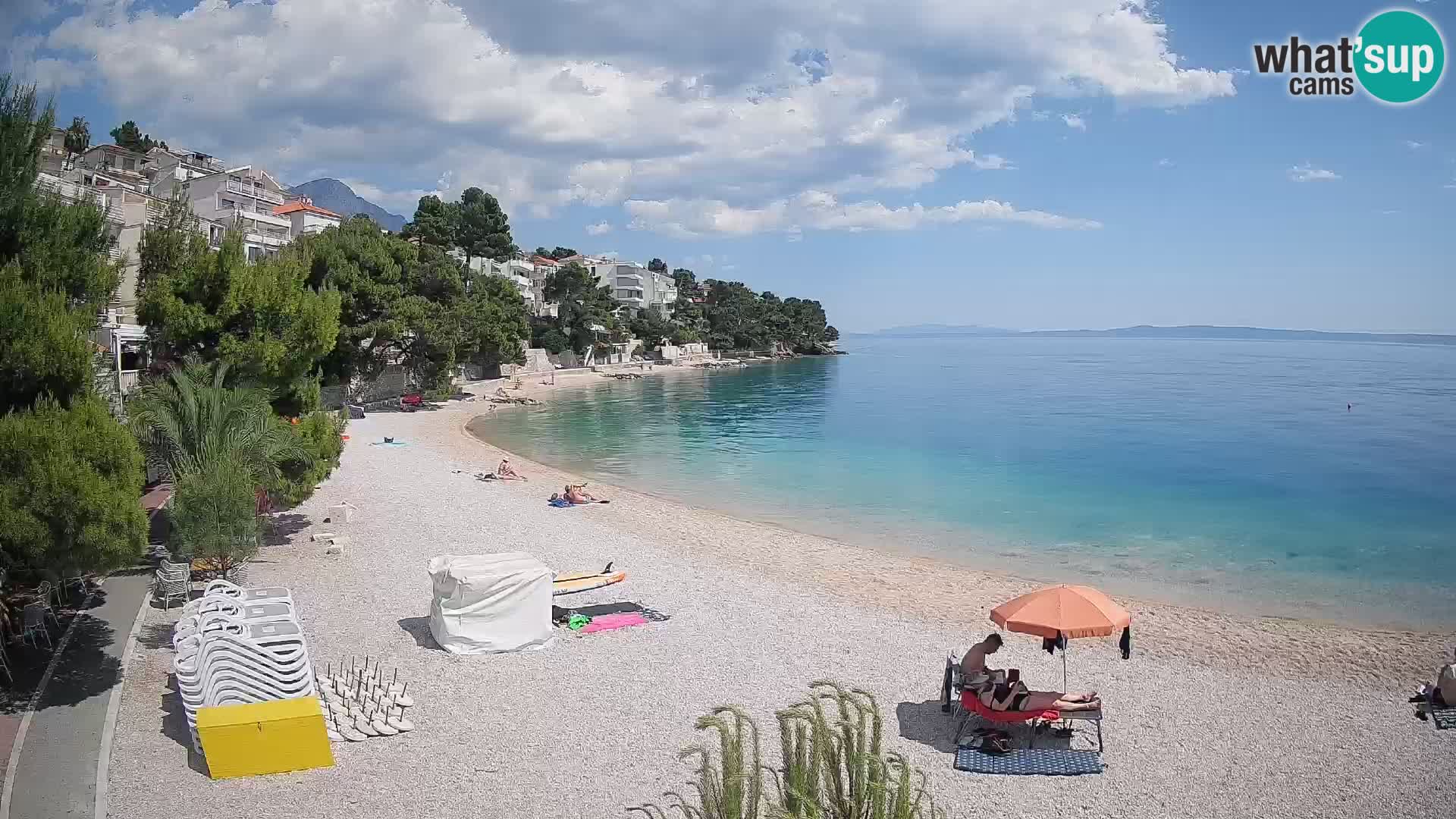 Webcam Playa Lučica Brela – Vista en directo de la costa adriática