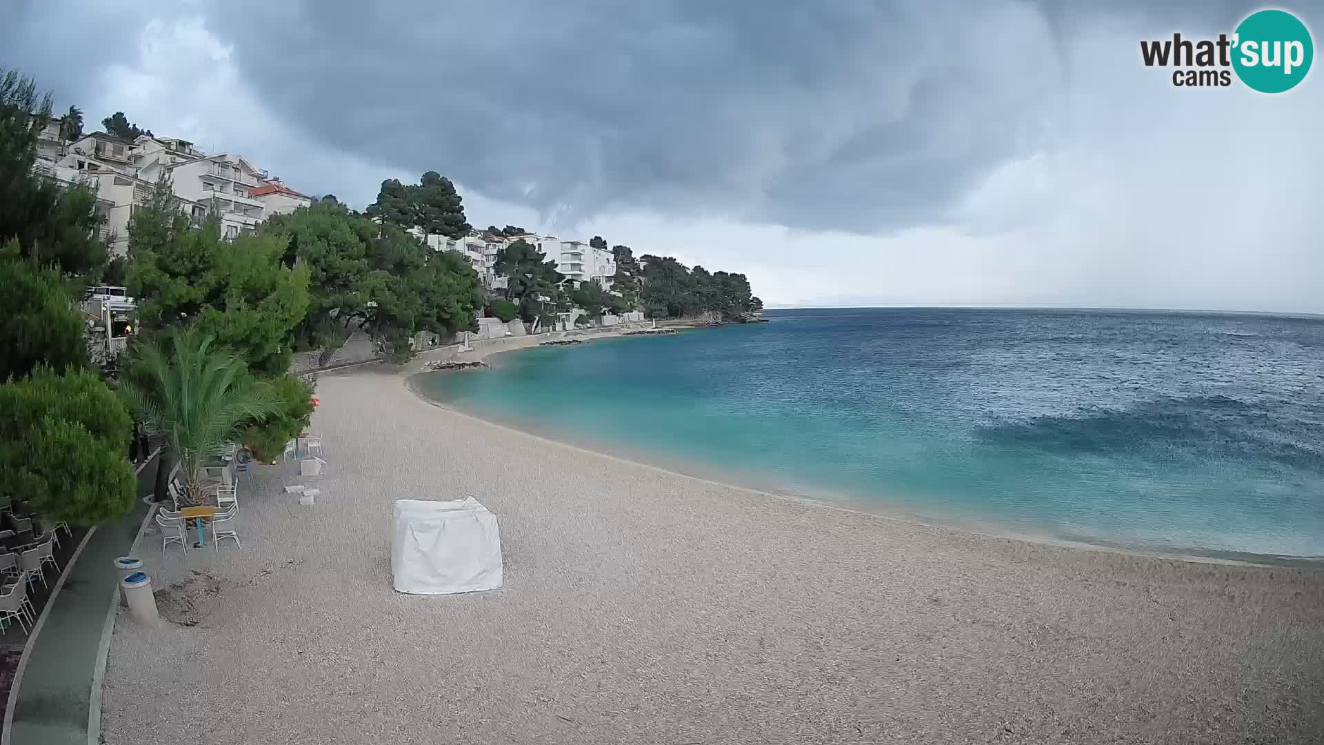 Webcam Playa Lučica Brela – Vista en directo de la costa adriática