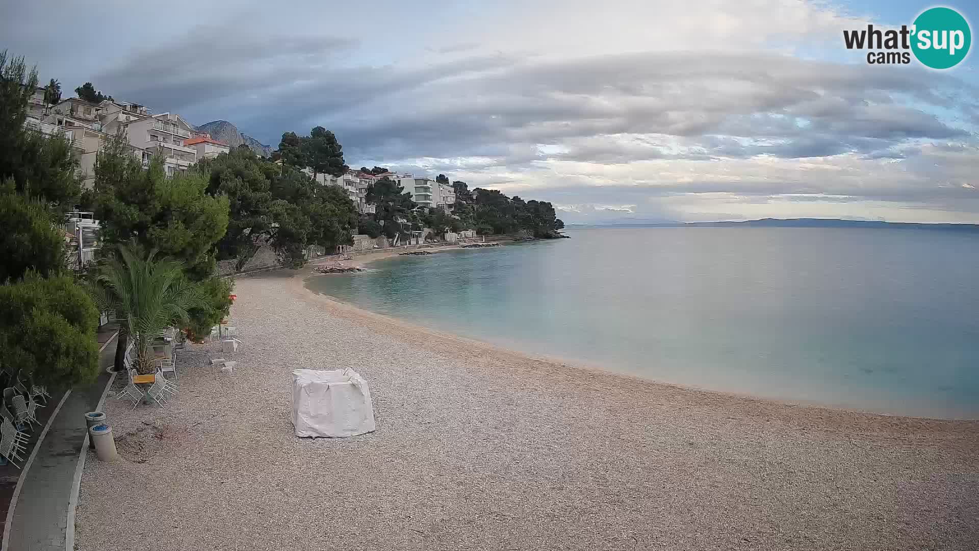 Webcam Spiaggia Lučica Brela – Vista live sulla costa adriatica
