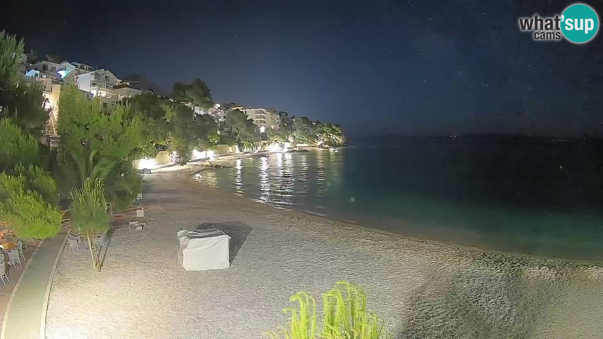 Webcam Plage Lučica Brela – Vue en direct sur la côte adriatique