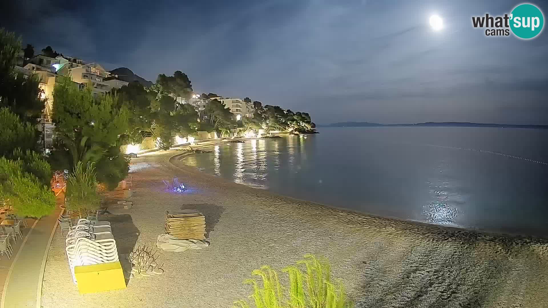 Webcam Playa Lučica Brela – Vista en directo de la costa adriática