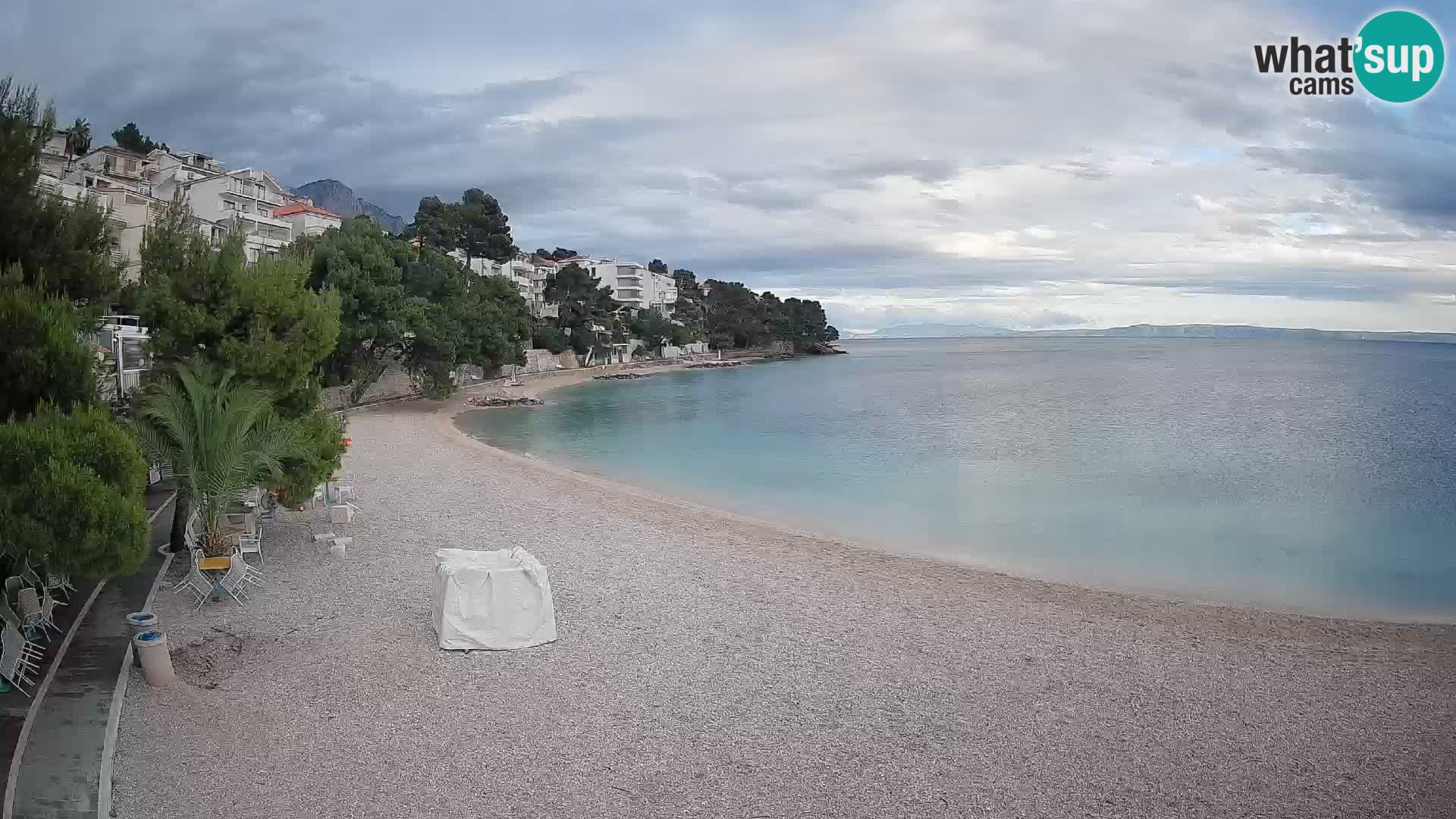 Webcam Spiaggia Lučica Brela – Vista live sulla costa adriatica