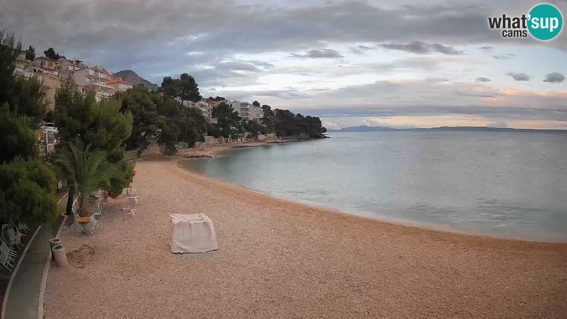 Webcam Playa Lučica Brela – Vista en directo de la costa adriática