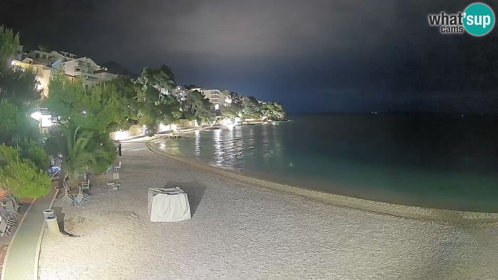 Webcam Plage Lučica Brela – Vue en direct sur la côte adriatique